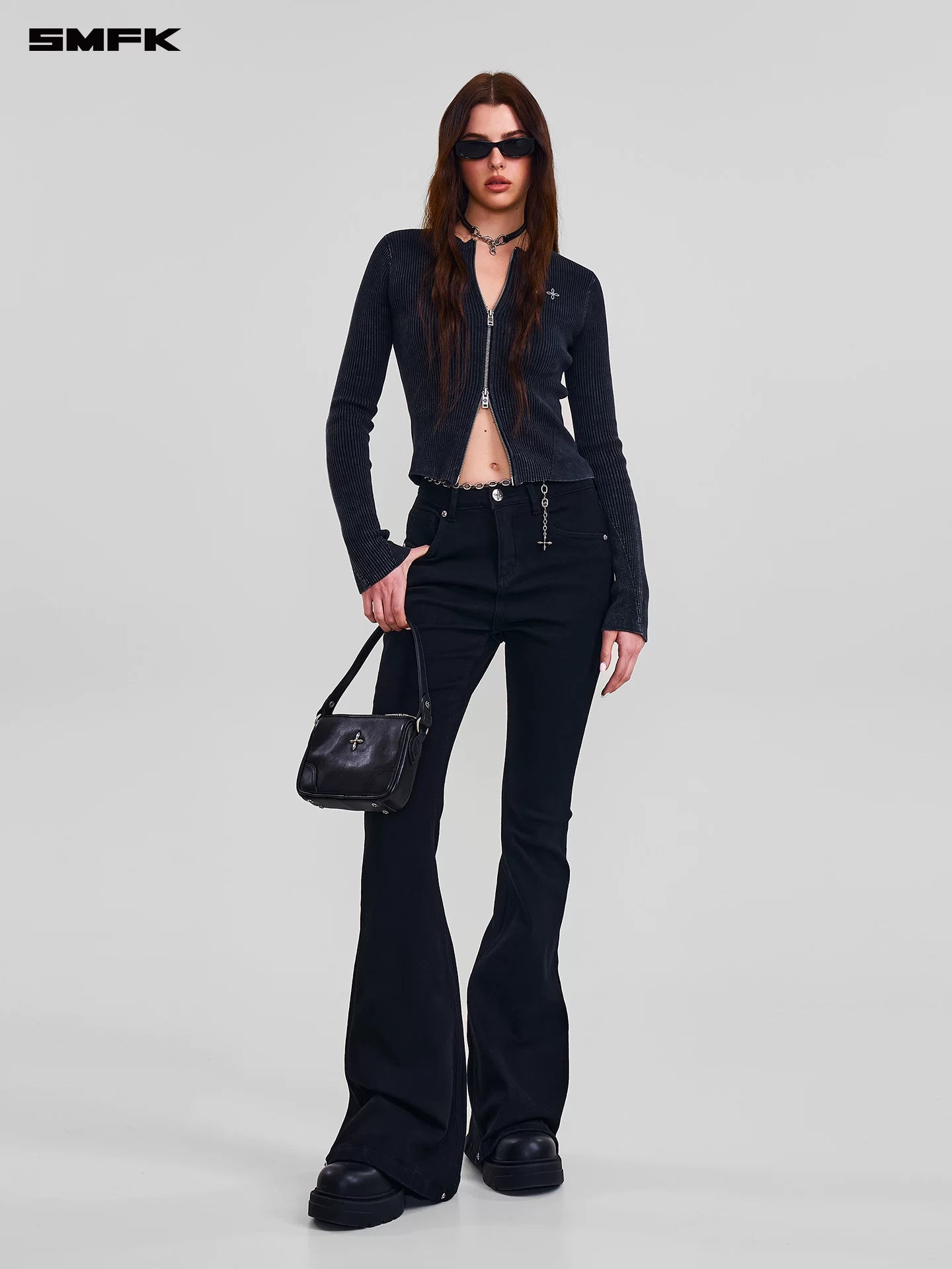 Classic Cross Hurricane Flare Denim Pants