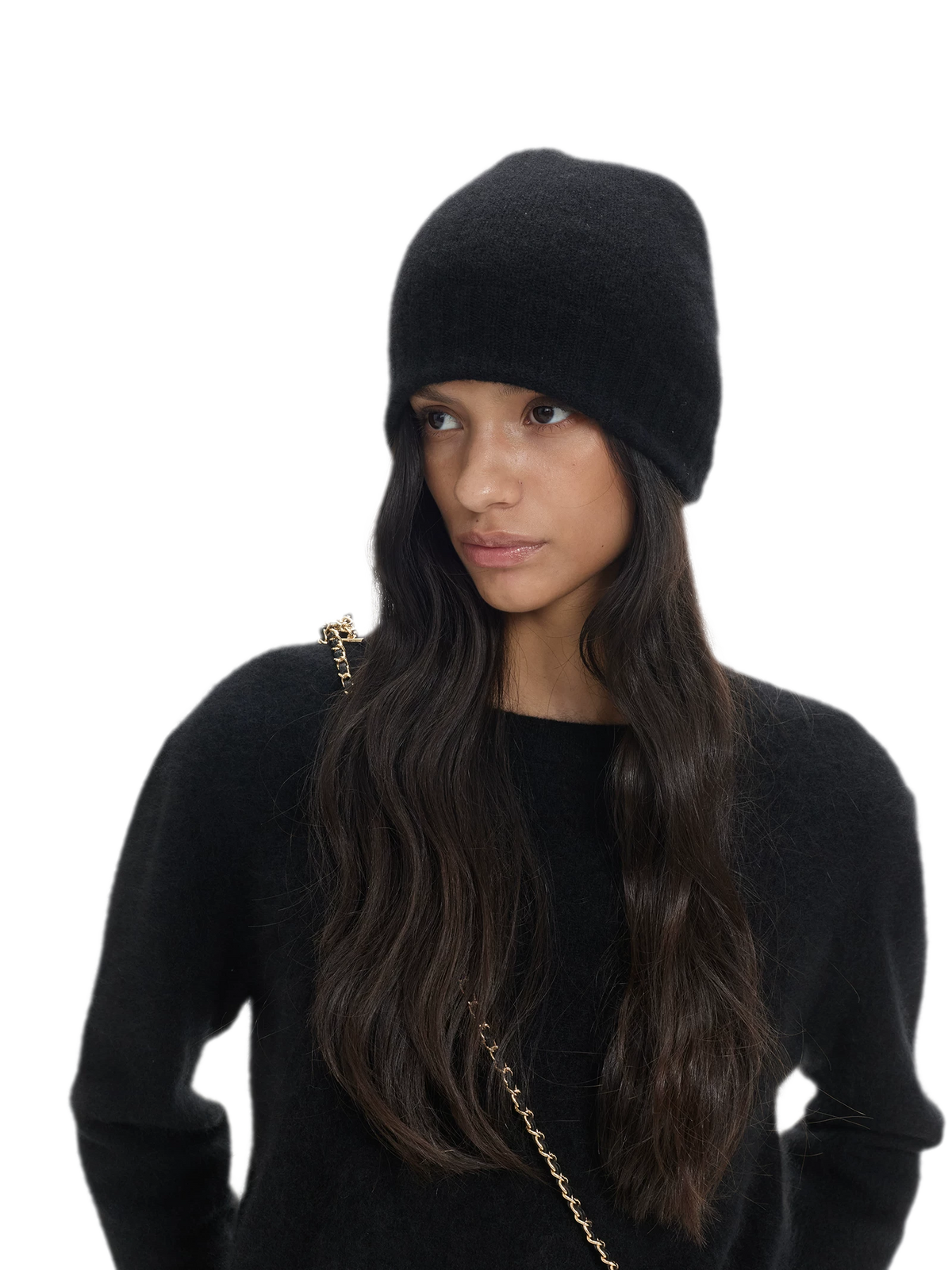 Cashmere Ribbed Dome Beanie