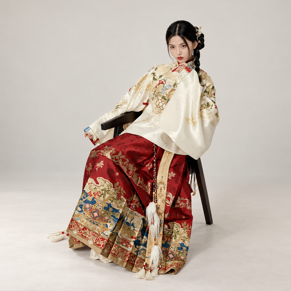 九曜金枝 Nine Golden Branches Ming-Style Brocade
