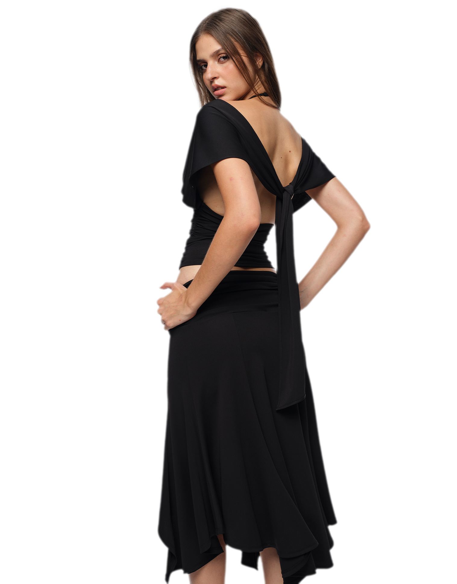 Deep V Ruched Top