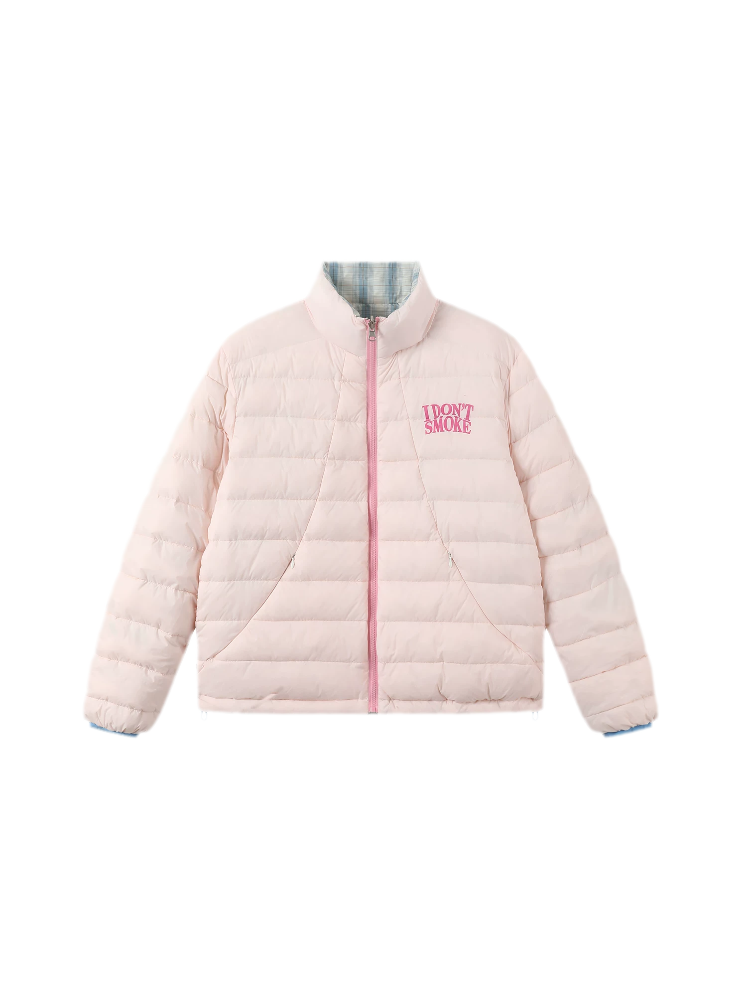 Reversible Plaid Lightweight Down Jacket