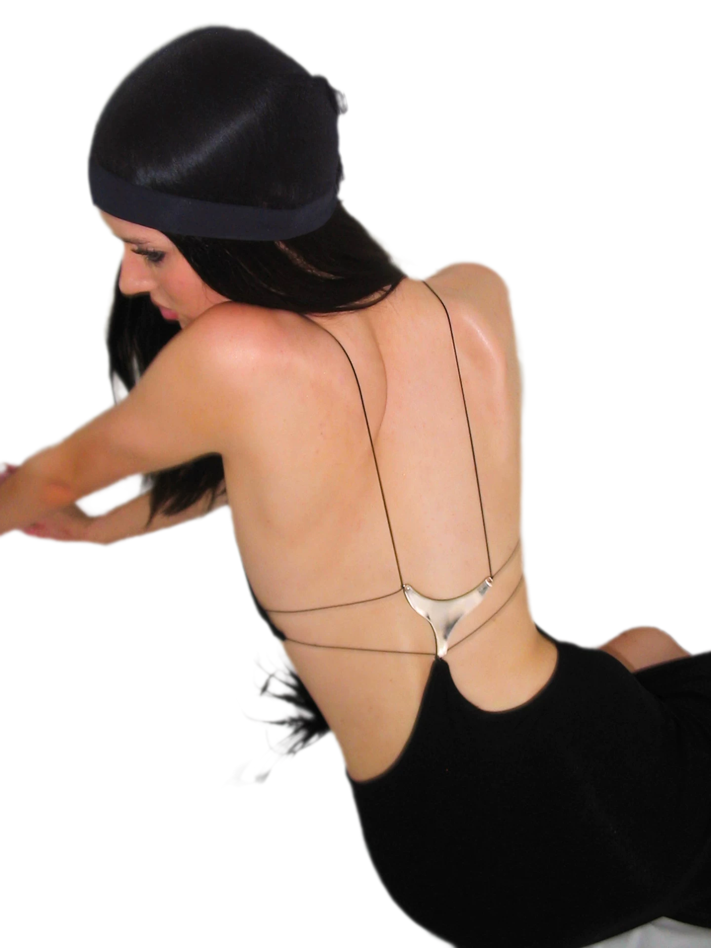 Backless Halter Slit Dress