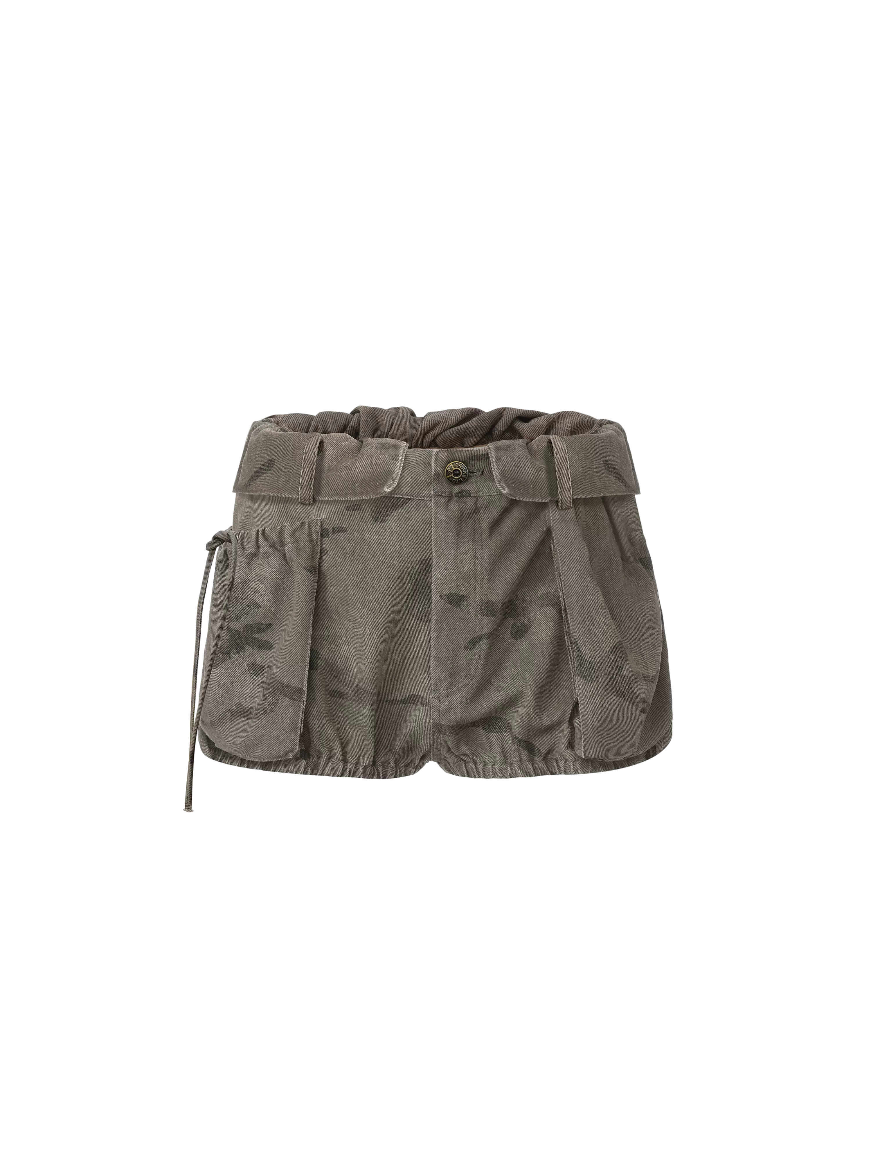 Punk Grunge Washed Camouflage Shorts