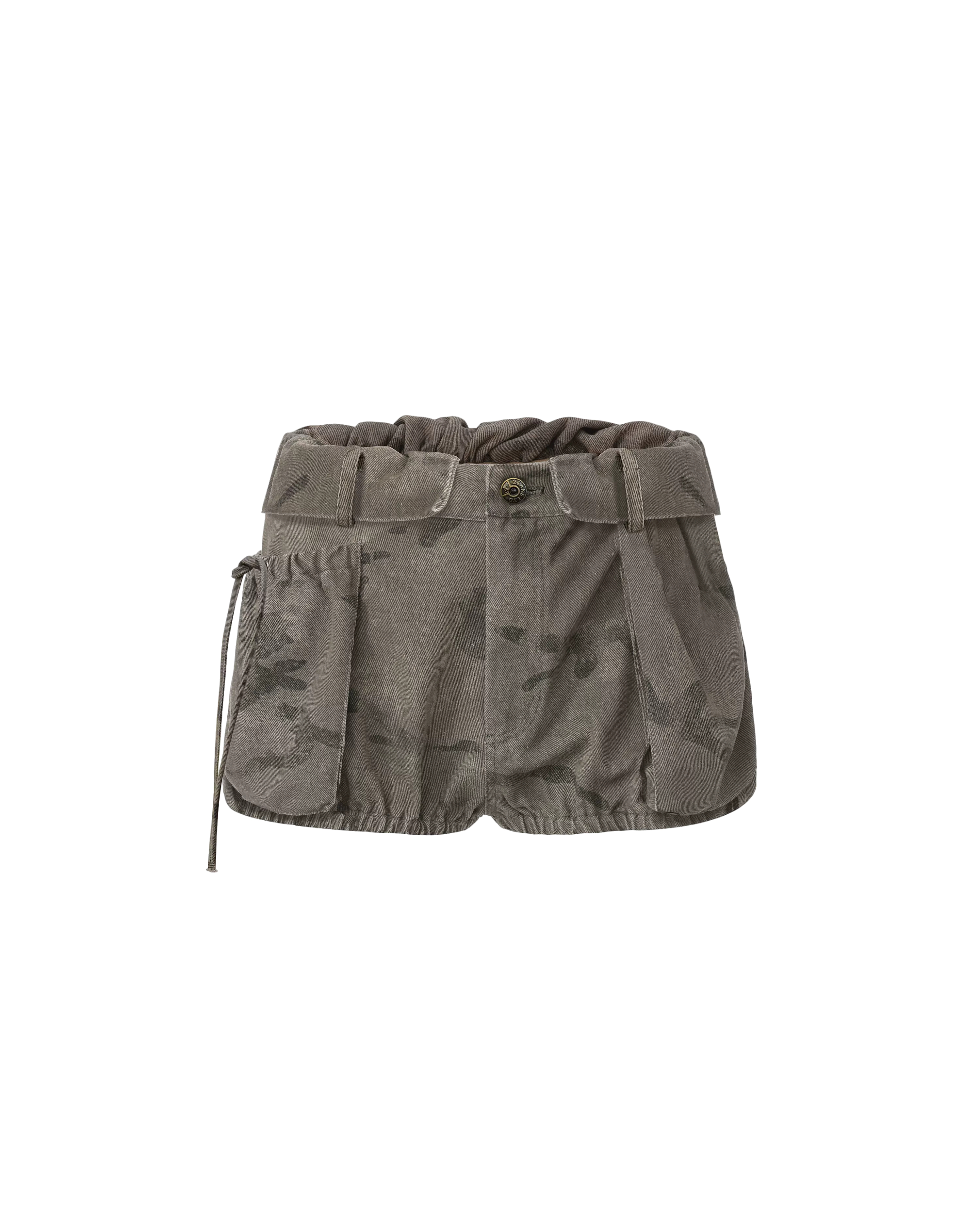 Punk Grunge Washed Camouflage Shorts