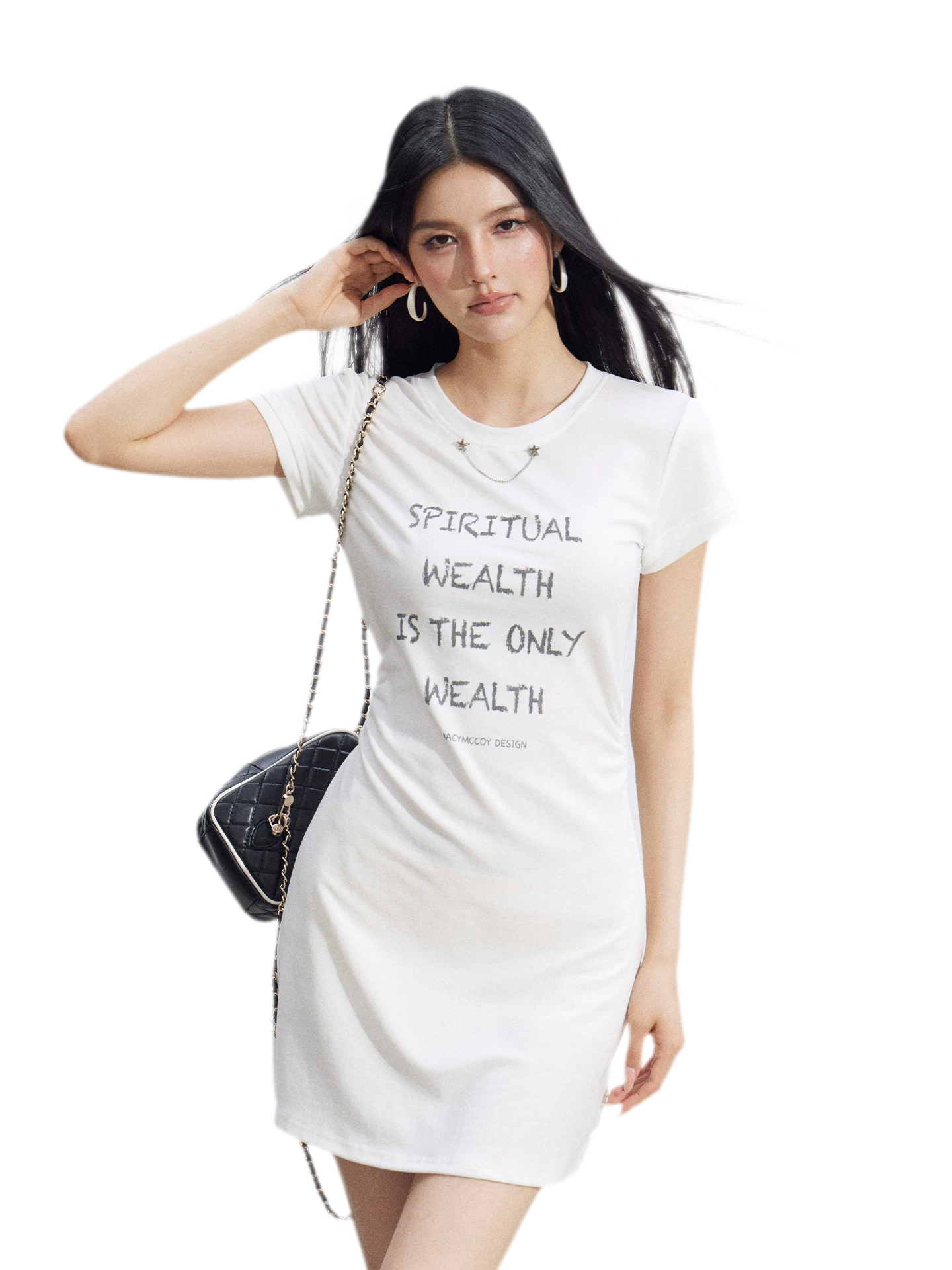 Chain Detail T-Shirt Dress