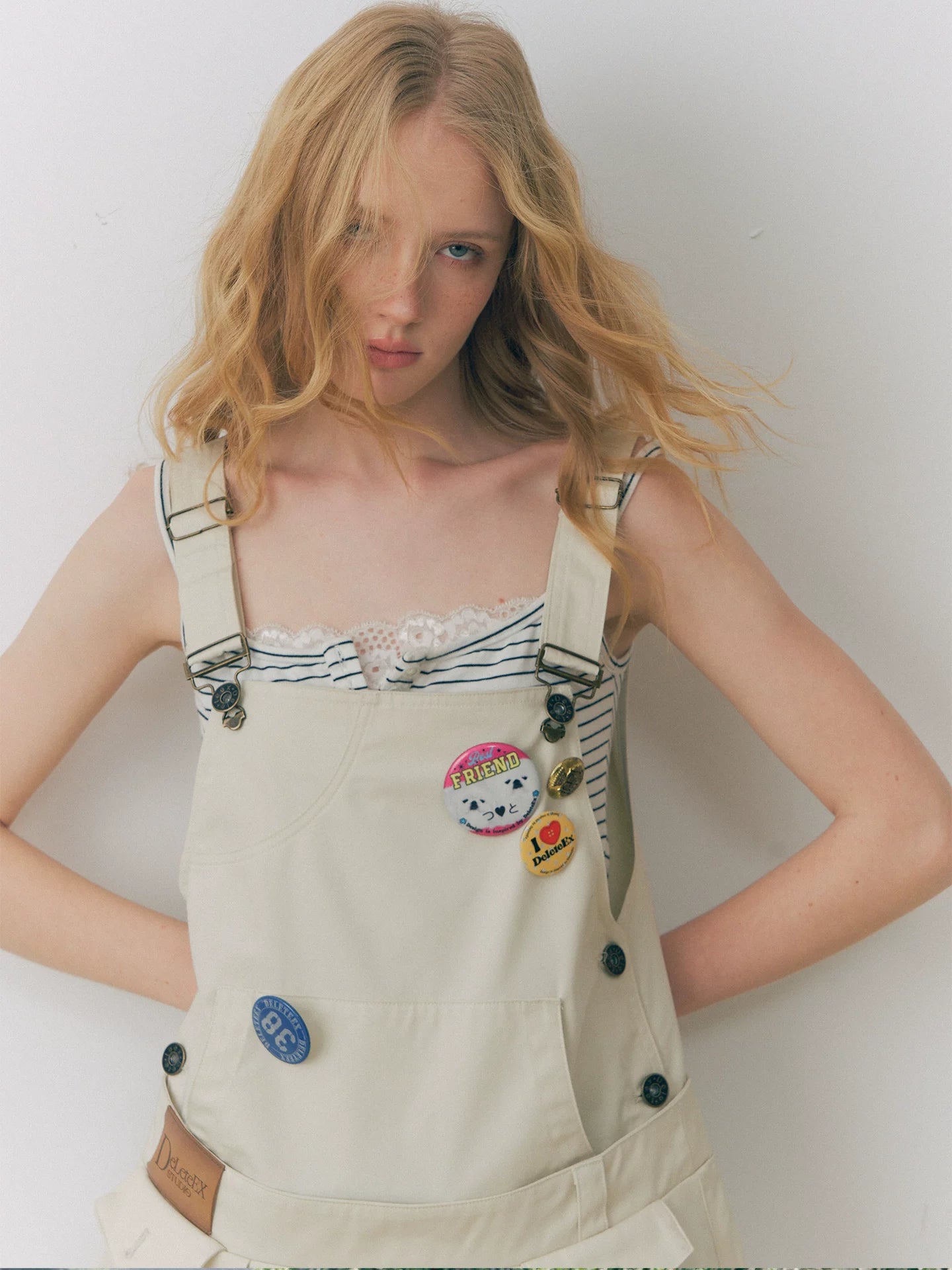 Pleated Suspender Dress
