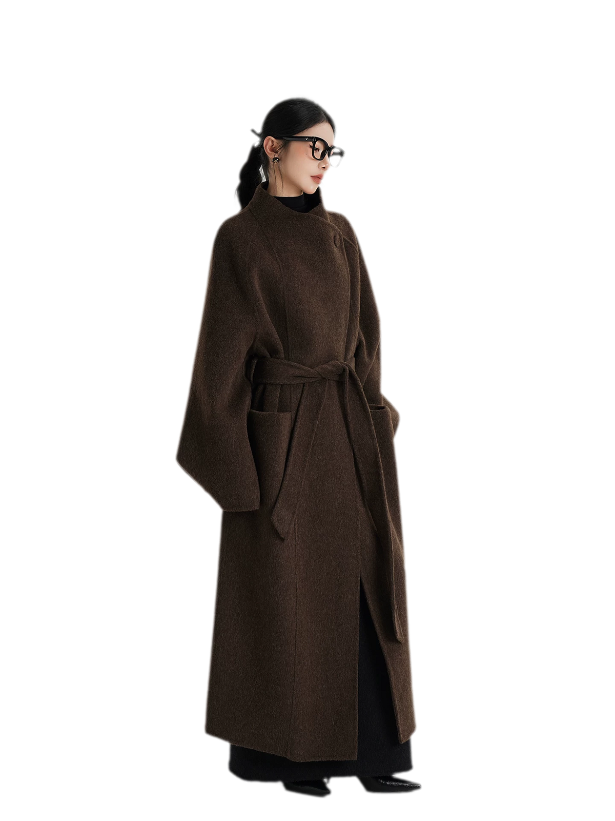 Hand-Sewn Belted Wool Coat
