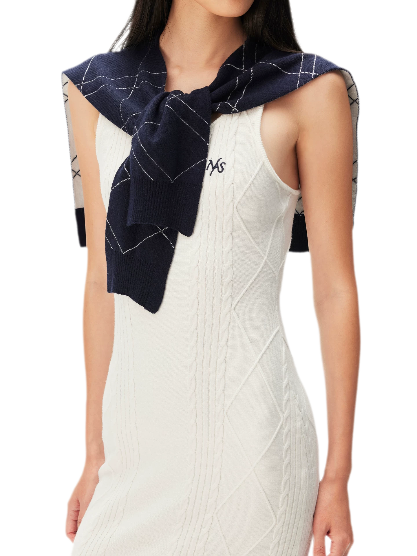 Wool Cable Knit Dress
