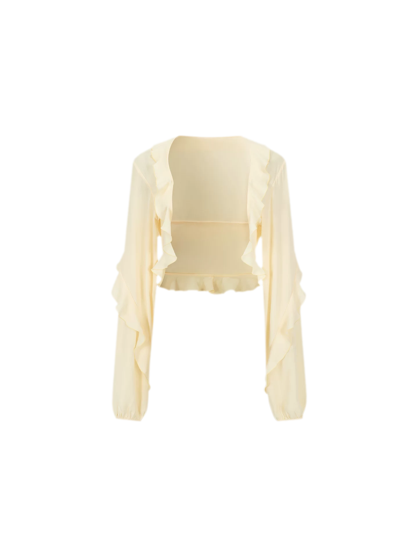 Summer Lightweight Ruffled Sun Protection Short Cardigan