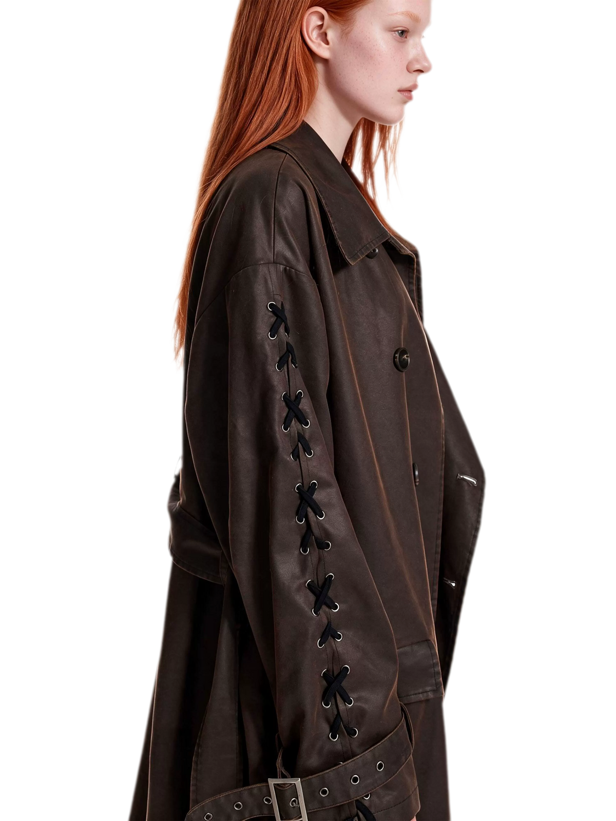 Distressed Punk Trench Coat