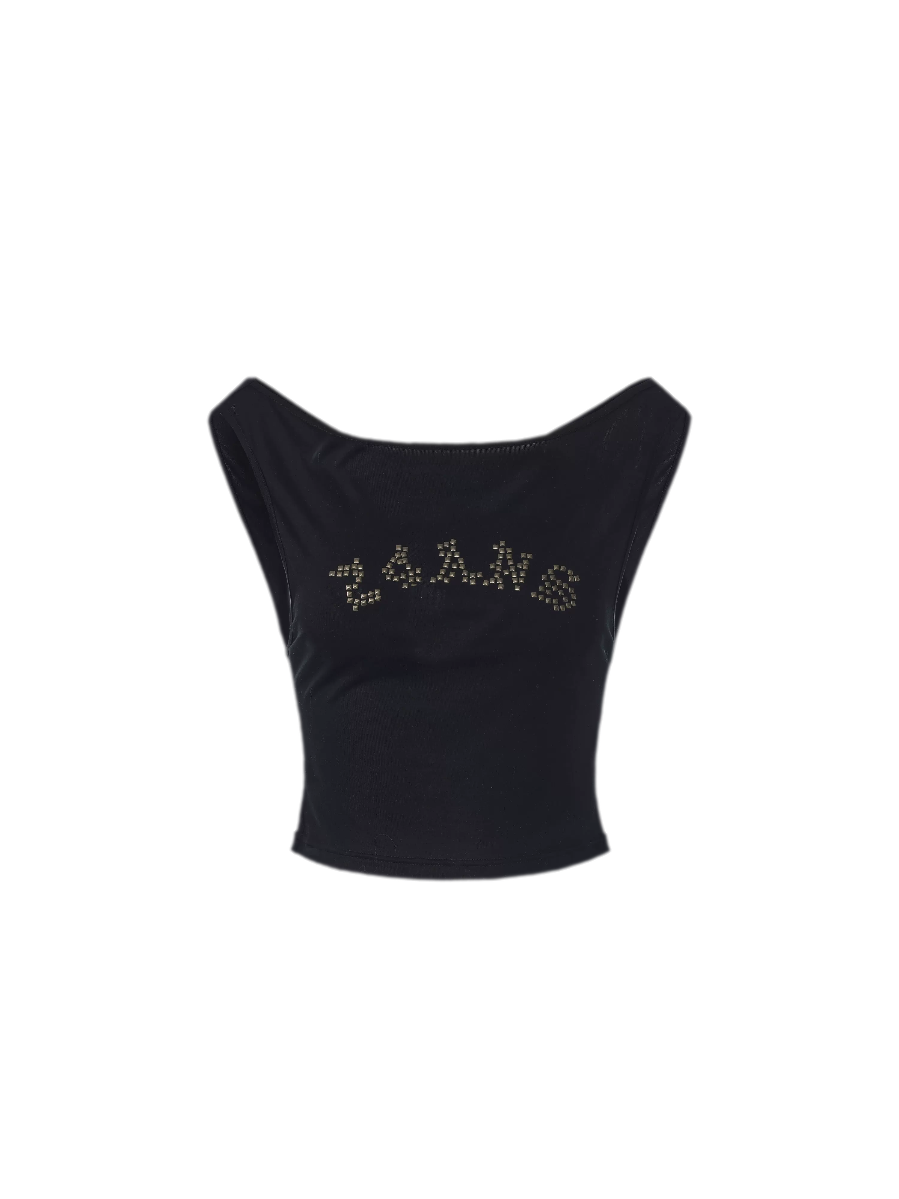 Metal Rhinestone Crop Top