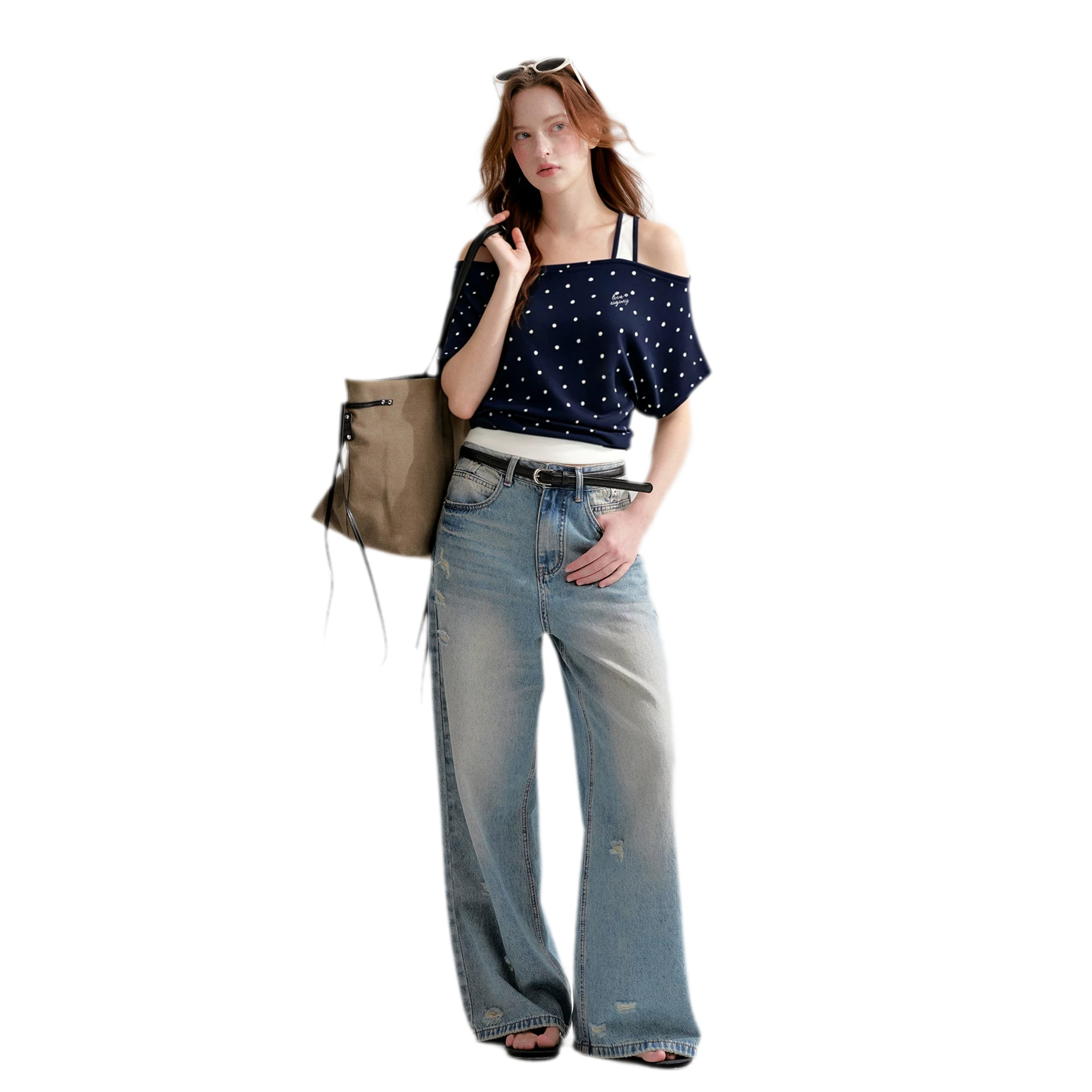 Polka Dot Layered T-Shirt