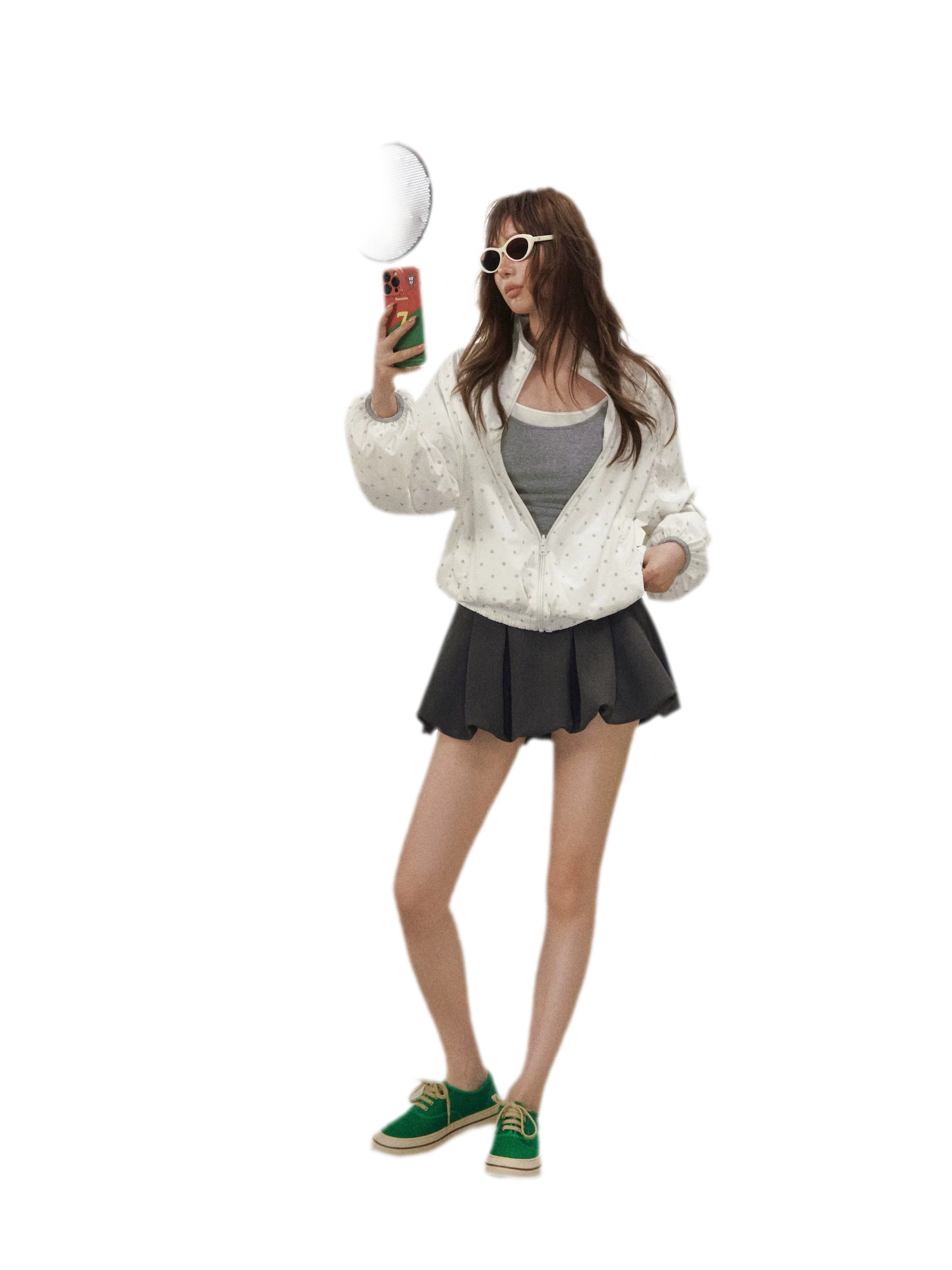 Polka Dot Collar Jacket