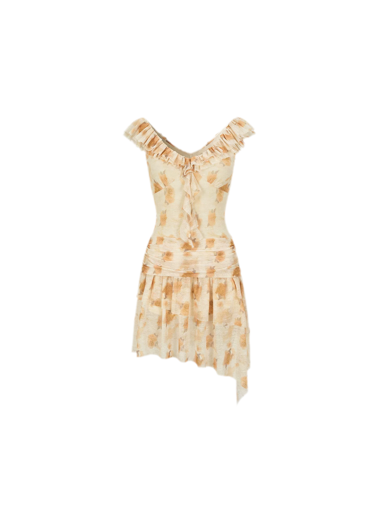 Shadow French Vintage Floral Ruffle Dress