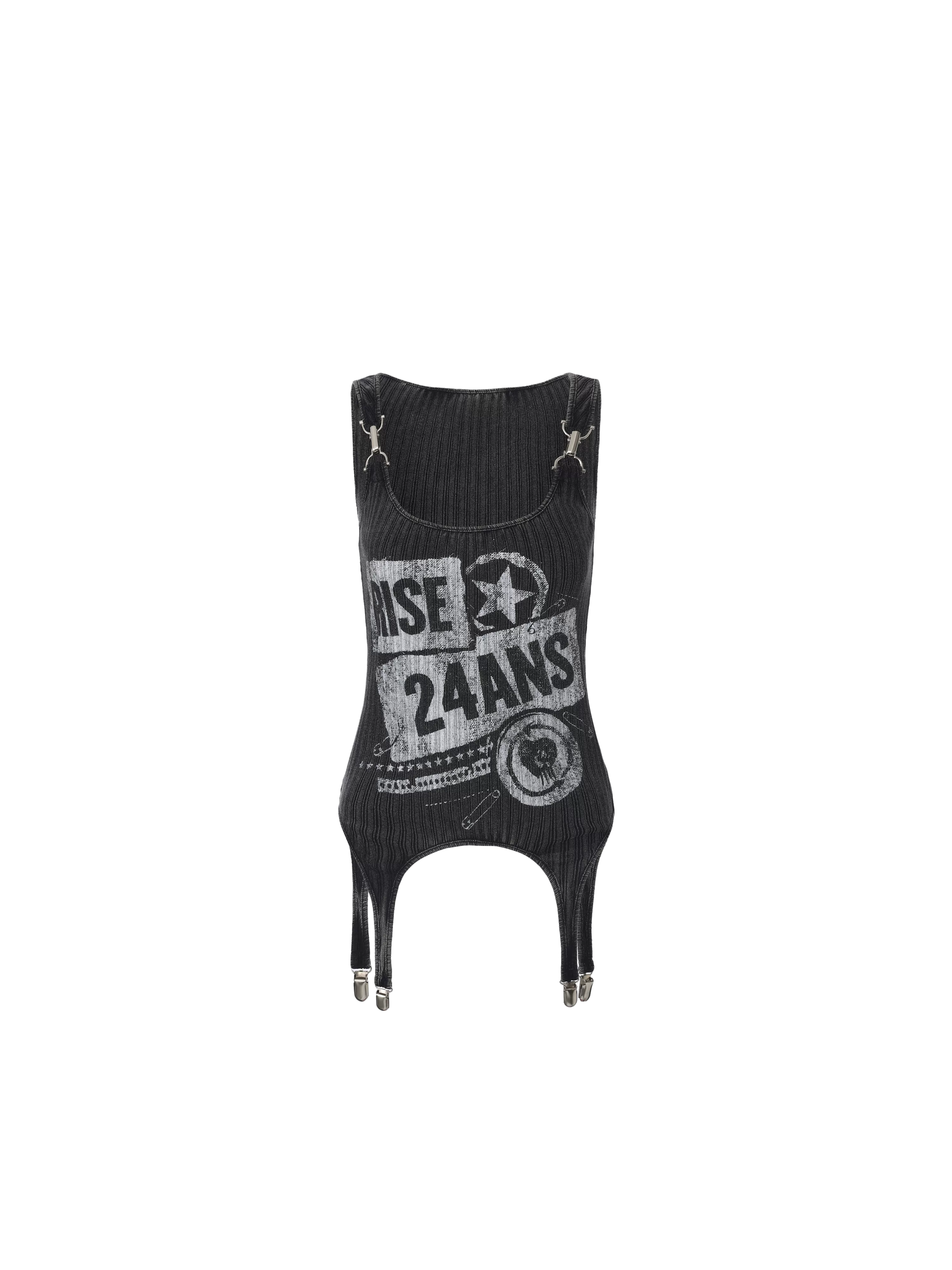 Lightweight Spicy Girl Tank Top with Distressed