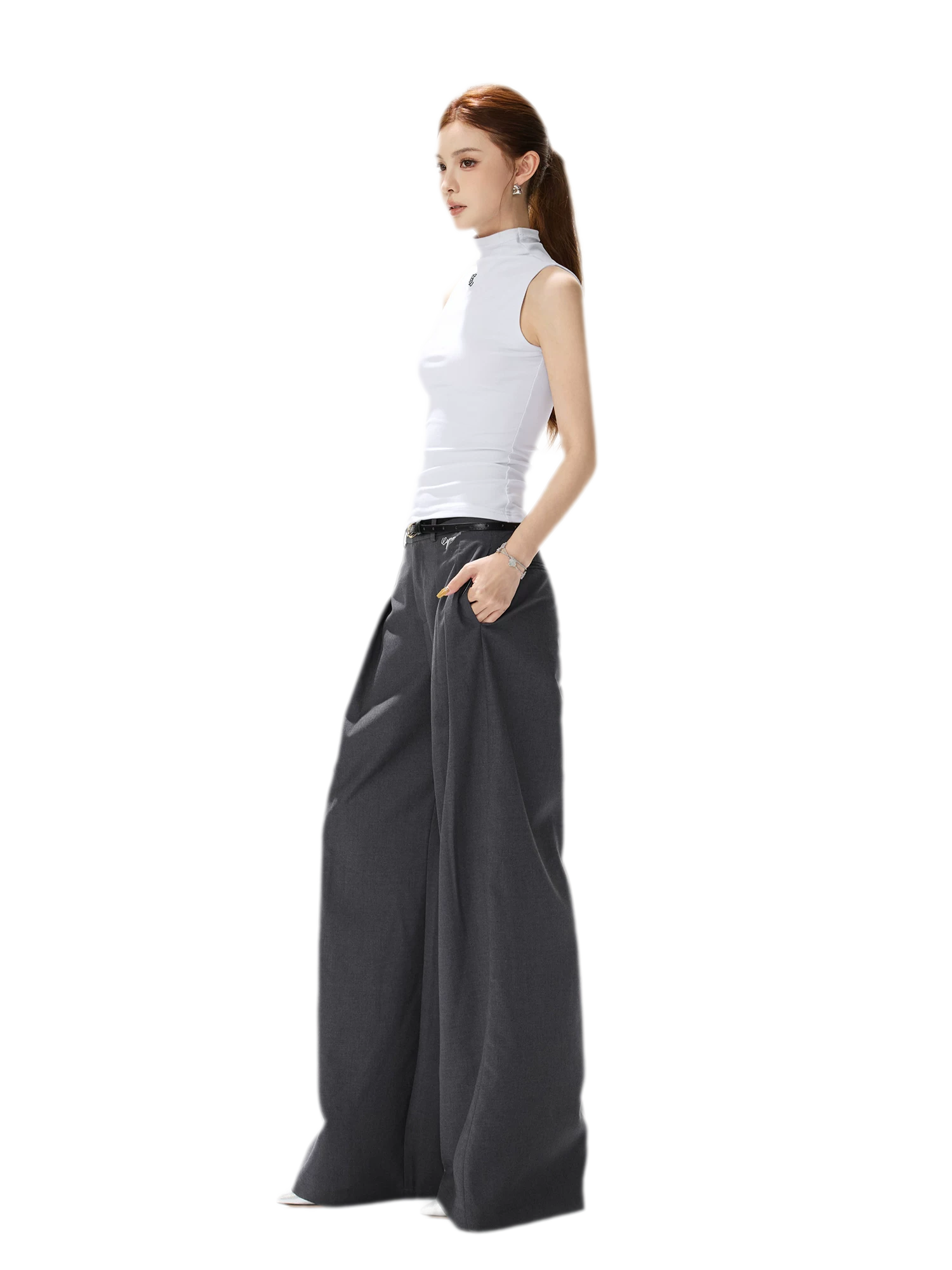 Tailored Wide-Leg Pants