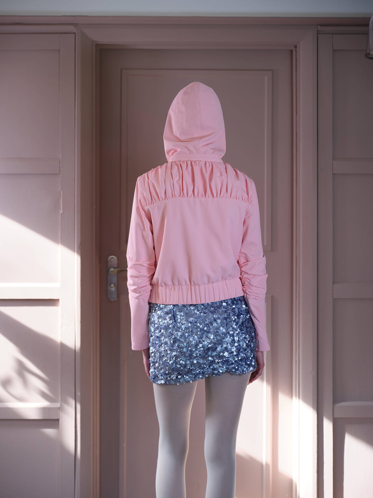 Giacca utility corta con cappuccio
