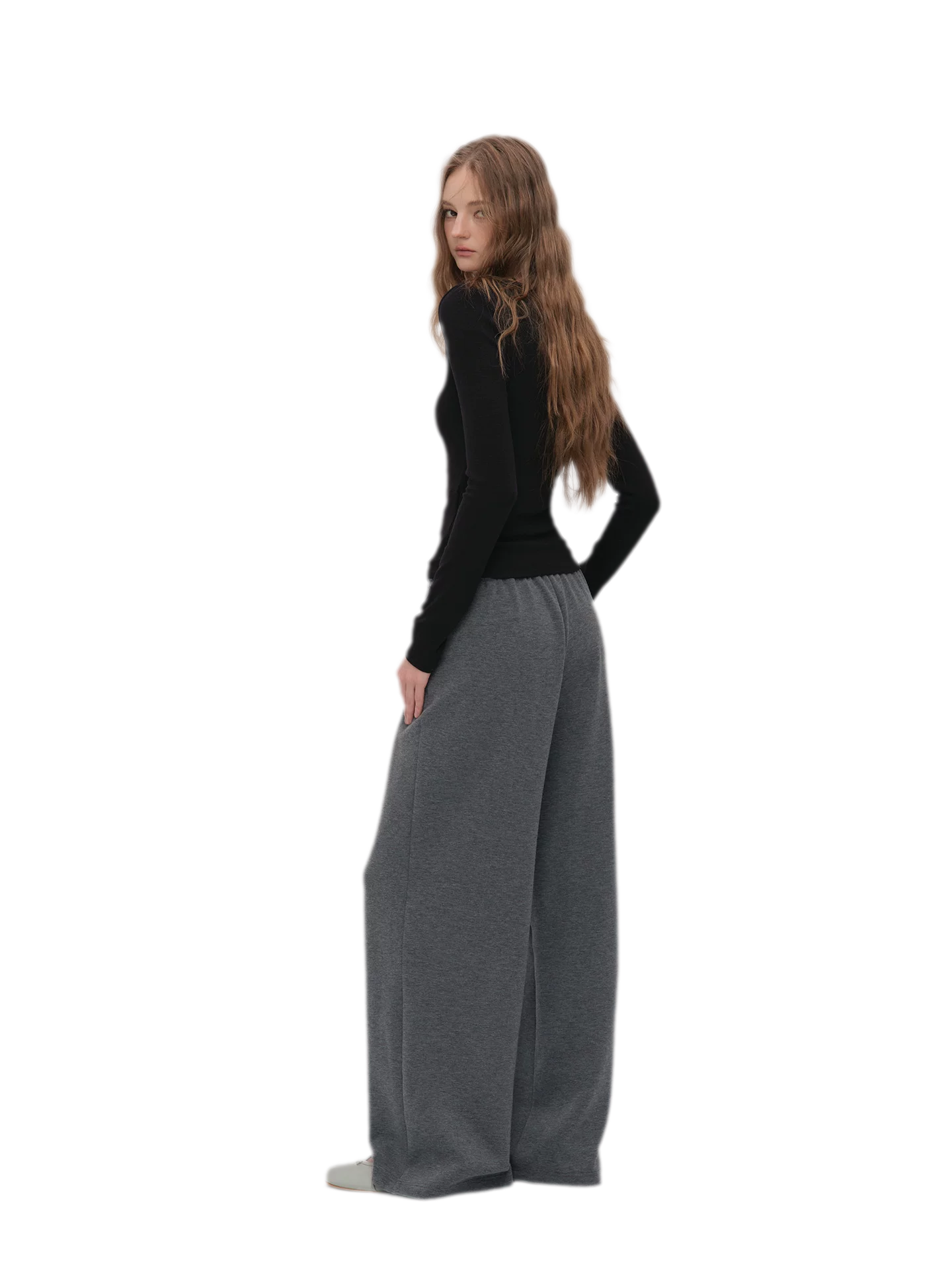 Air-Layer Rivet Wide-Leg Pants