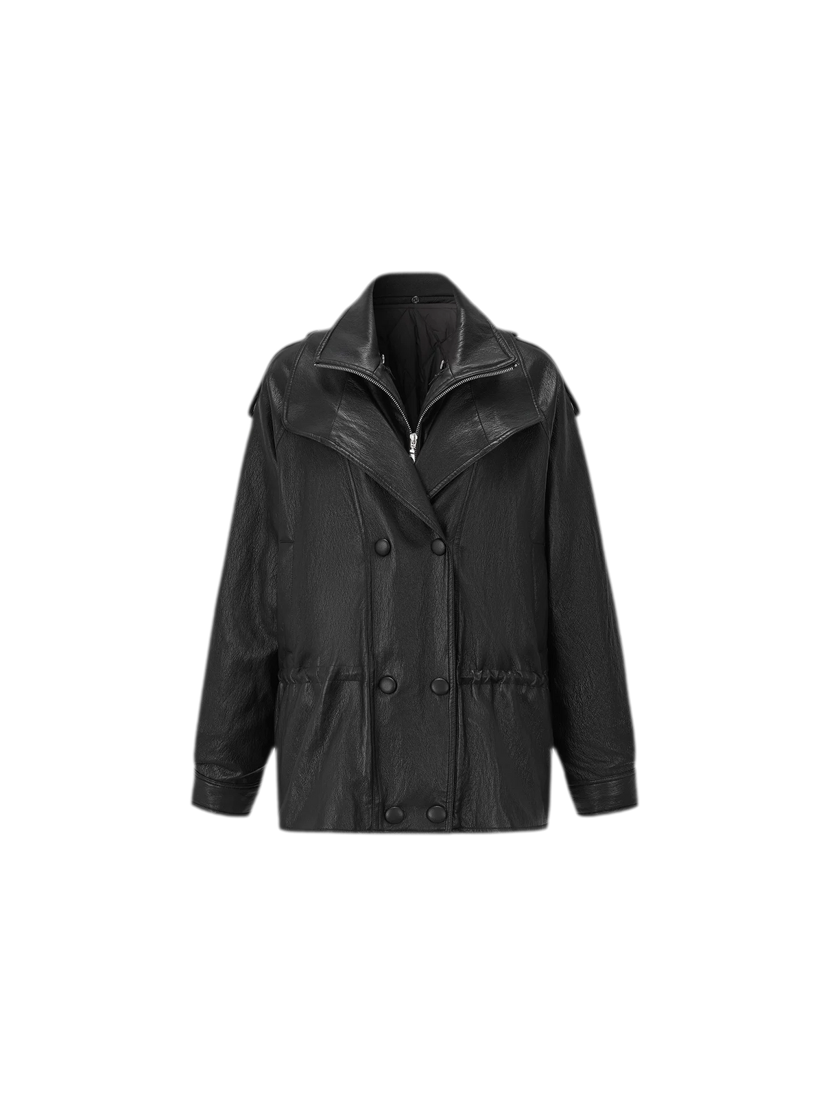 Detachable PU Down Puffer Jacket