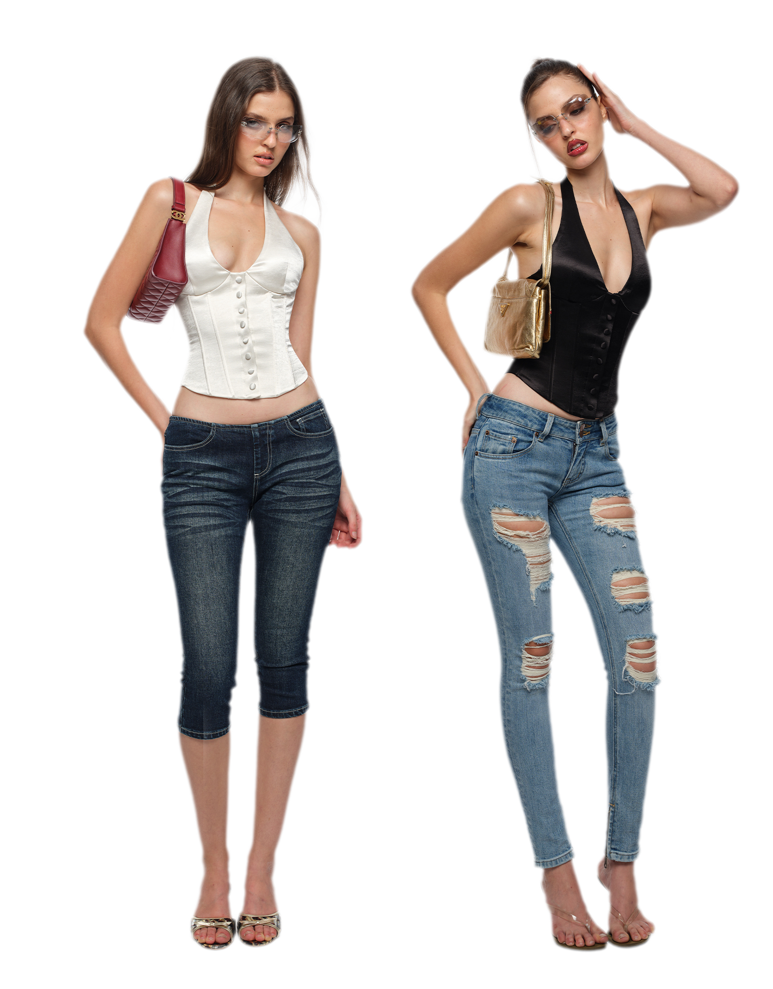 Satin Boned Halter Corset