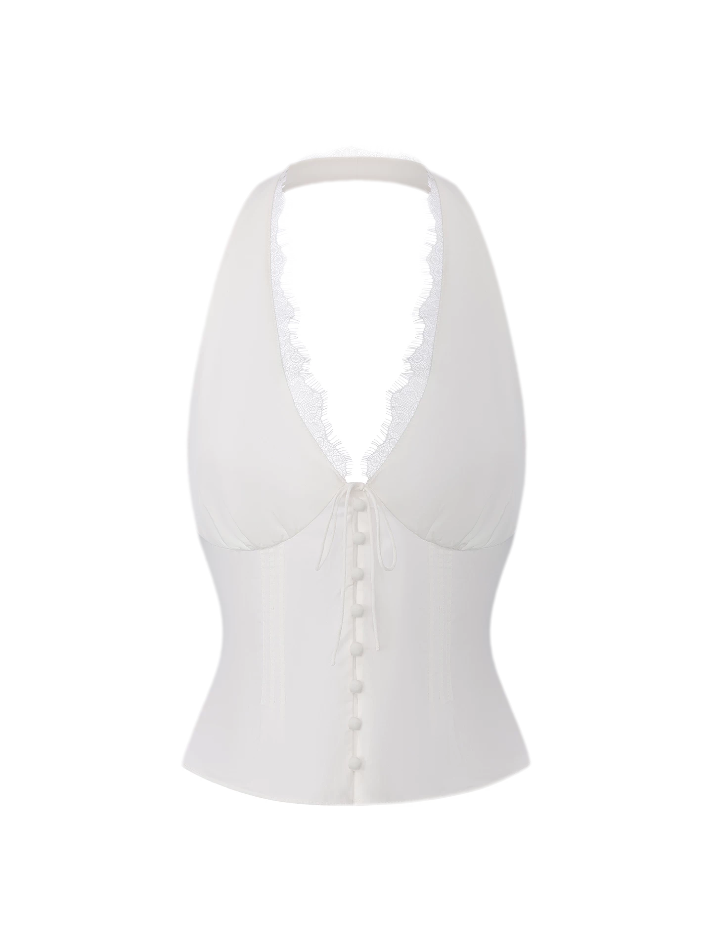 Lace Backless Blouse