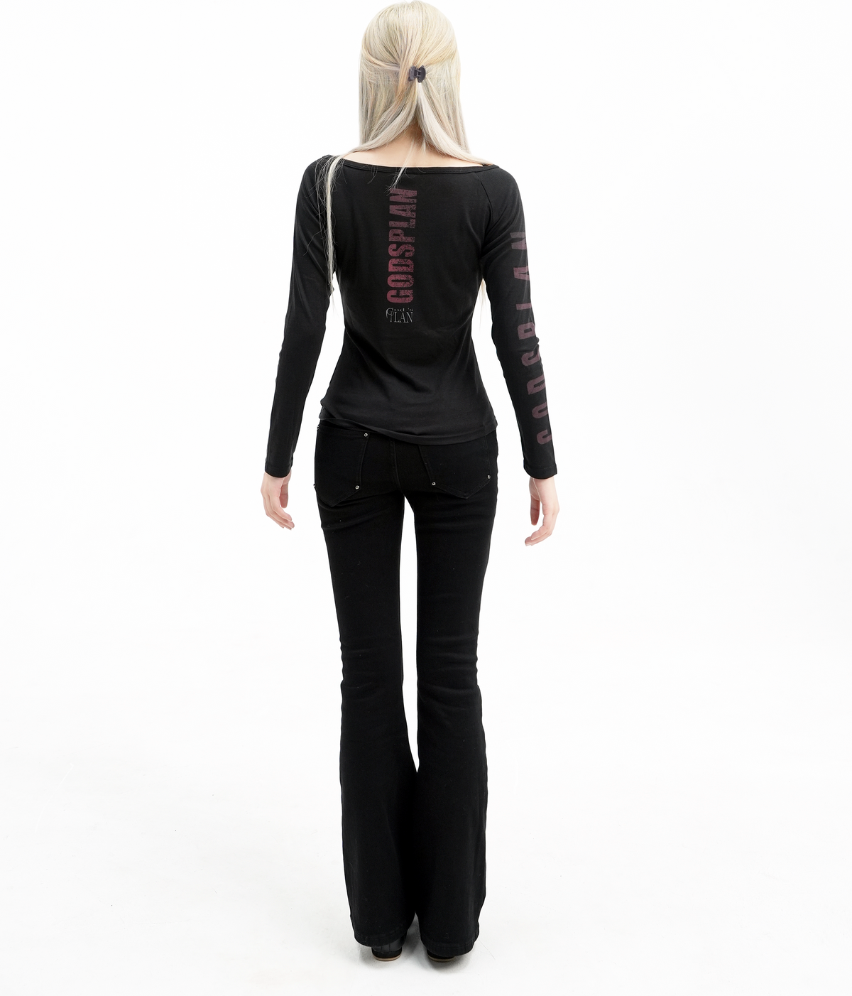 Graphic Henley Long Sleeve Top