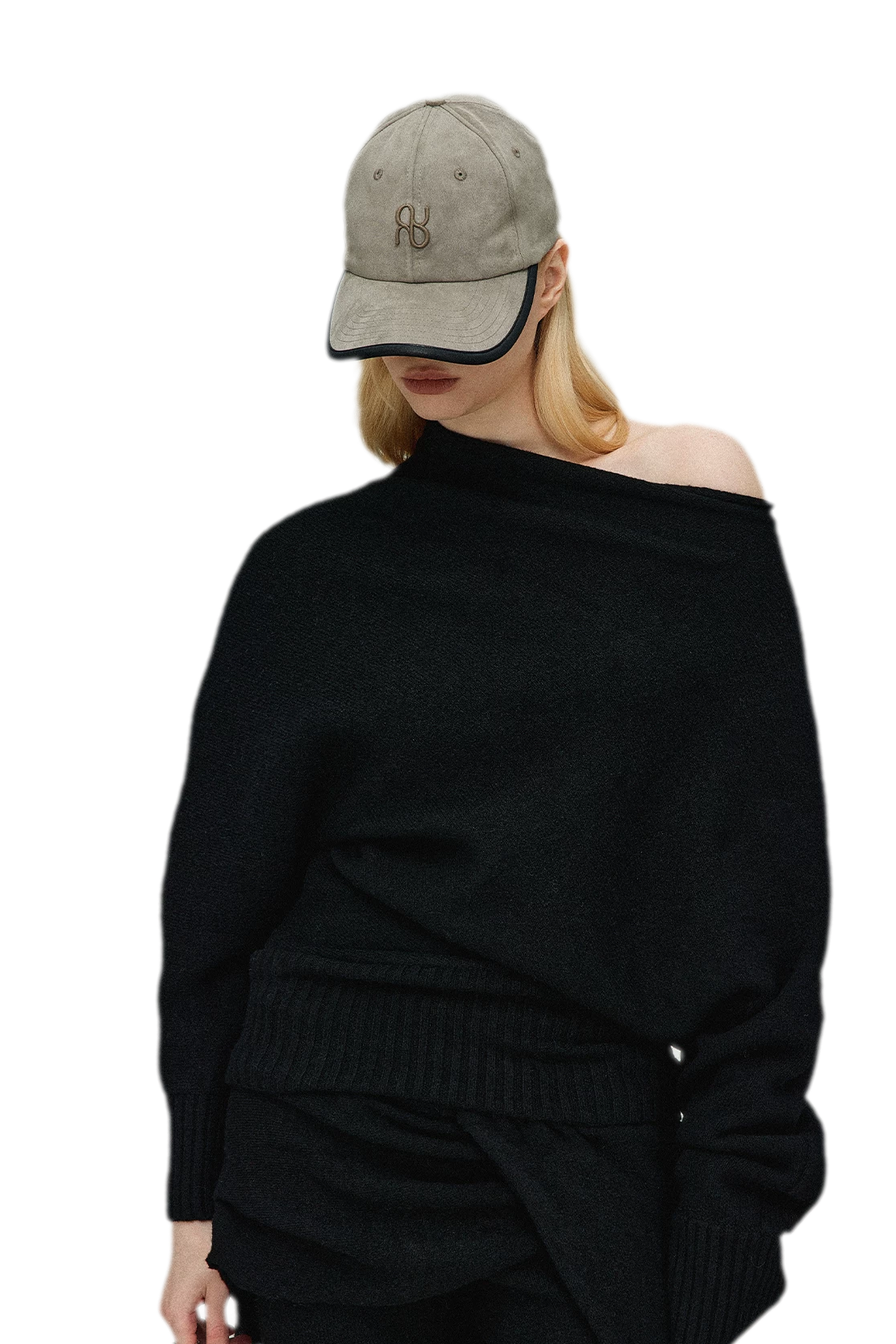 Logo Embroidered Suede Baseball Cap