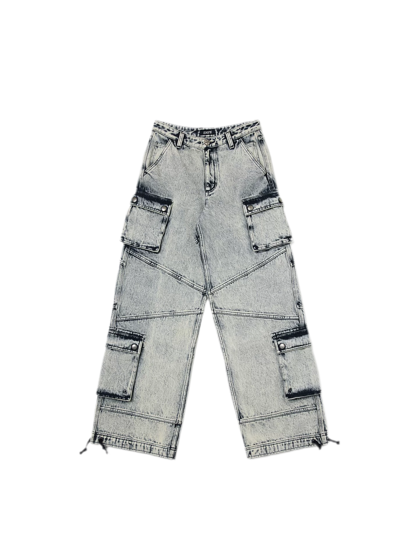 Retro Workwear Wide-Leg Pants
