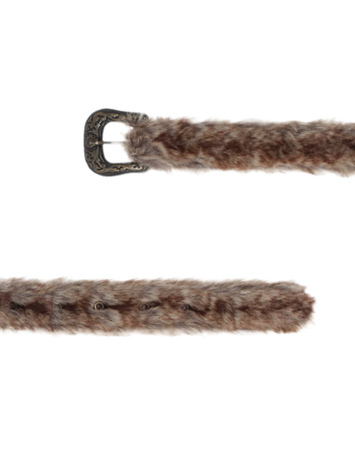 Gradient Faux-Fur Belt