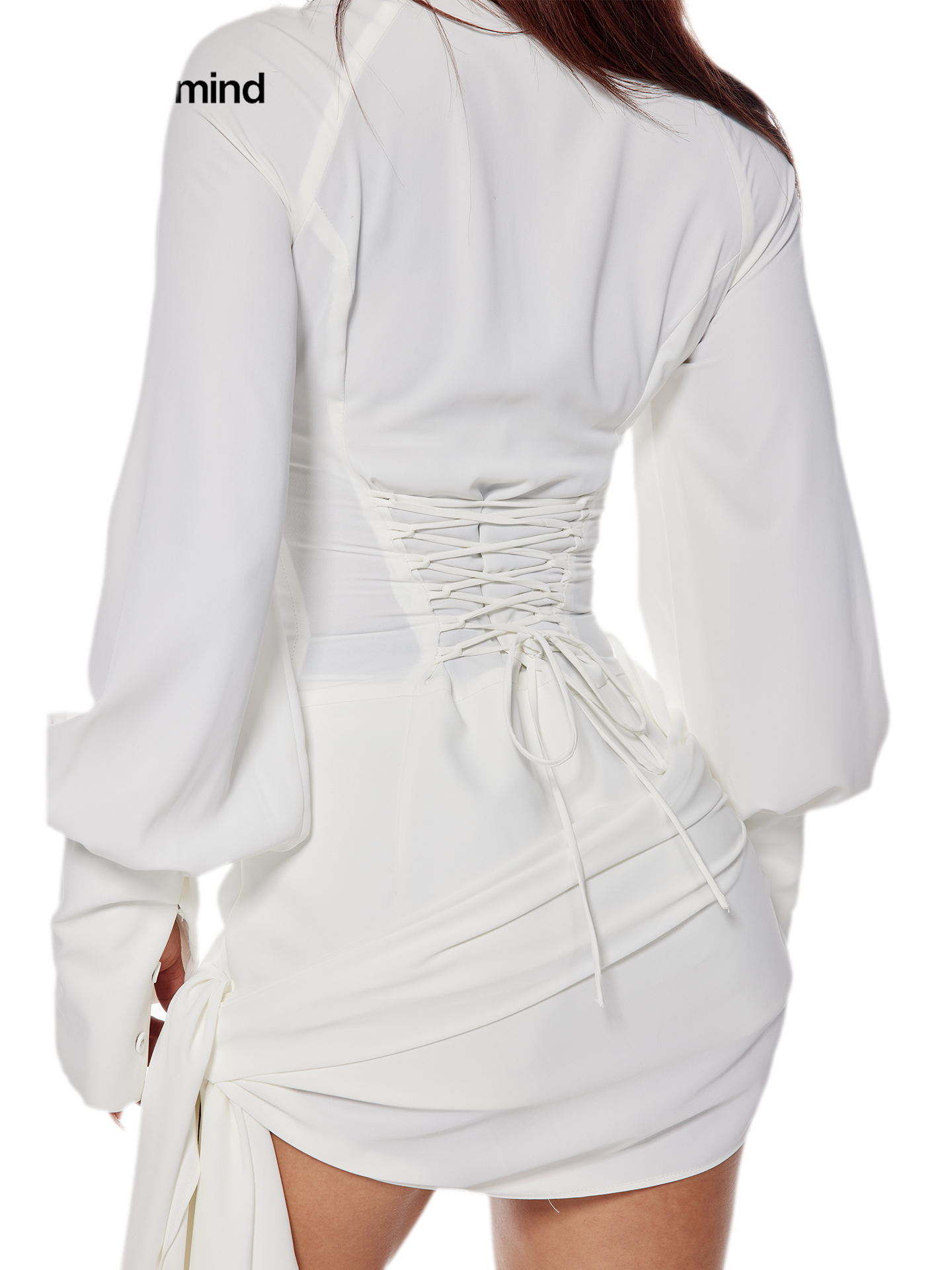 Draped Zipper Shirt Dress