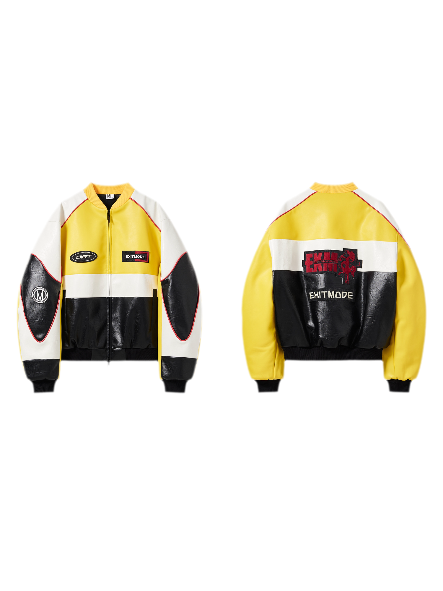 Contrast Embroidered Oversized Jacket
