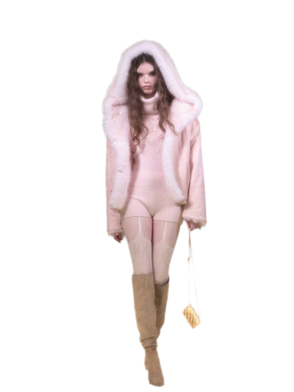 Reversible Suede Fur Winter Jacket