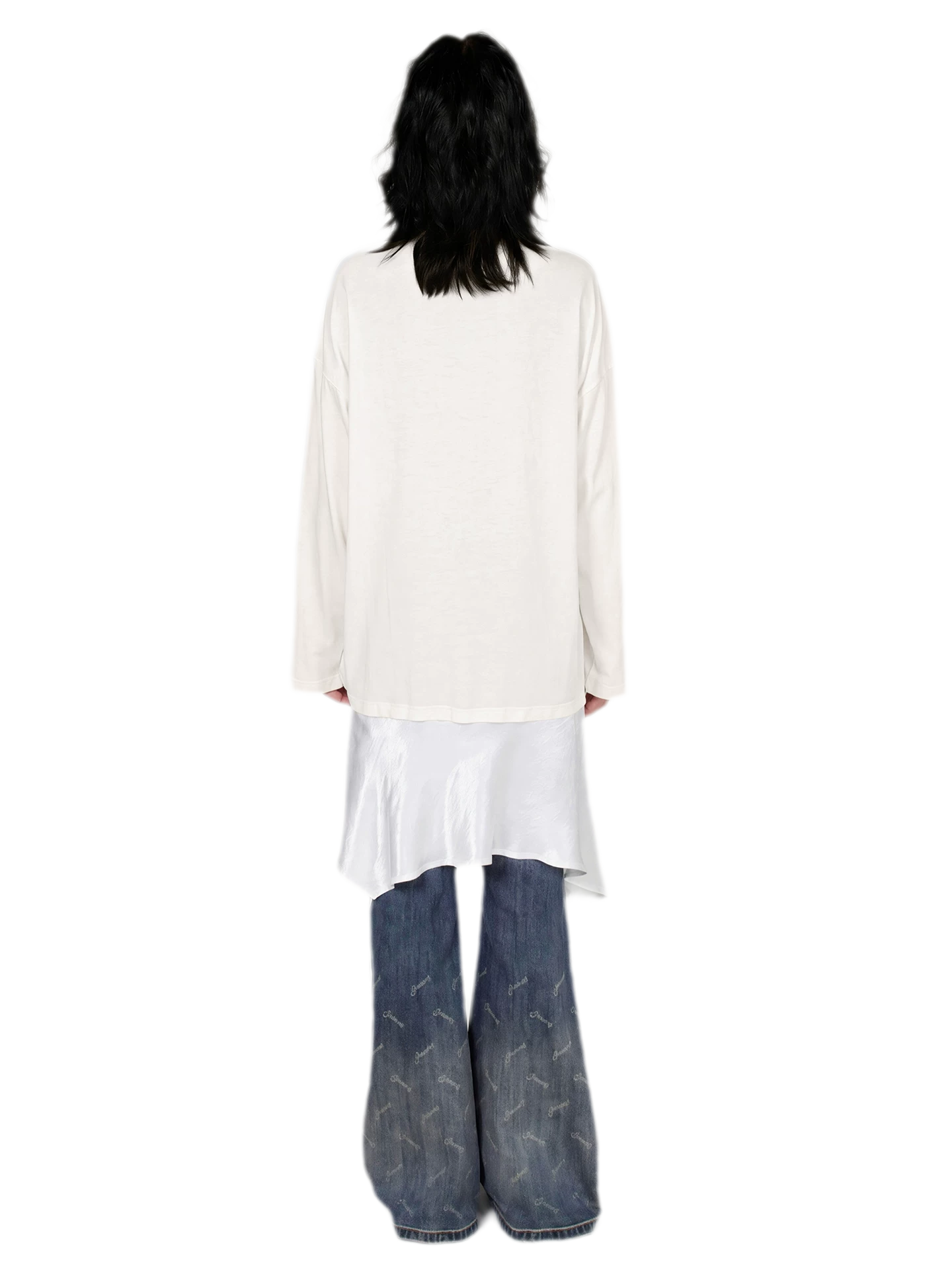 Acetate Layered Hem Dress