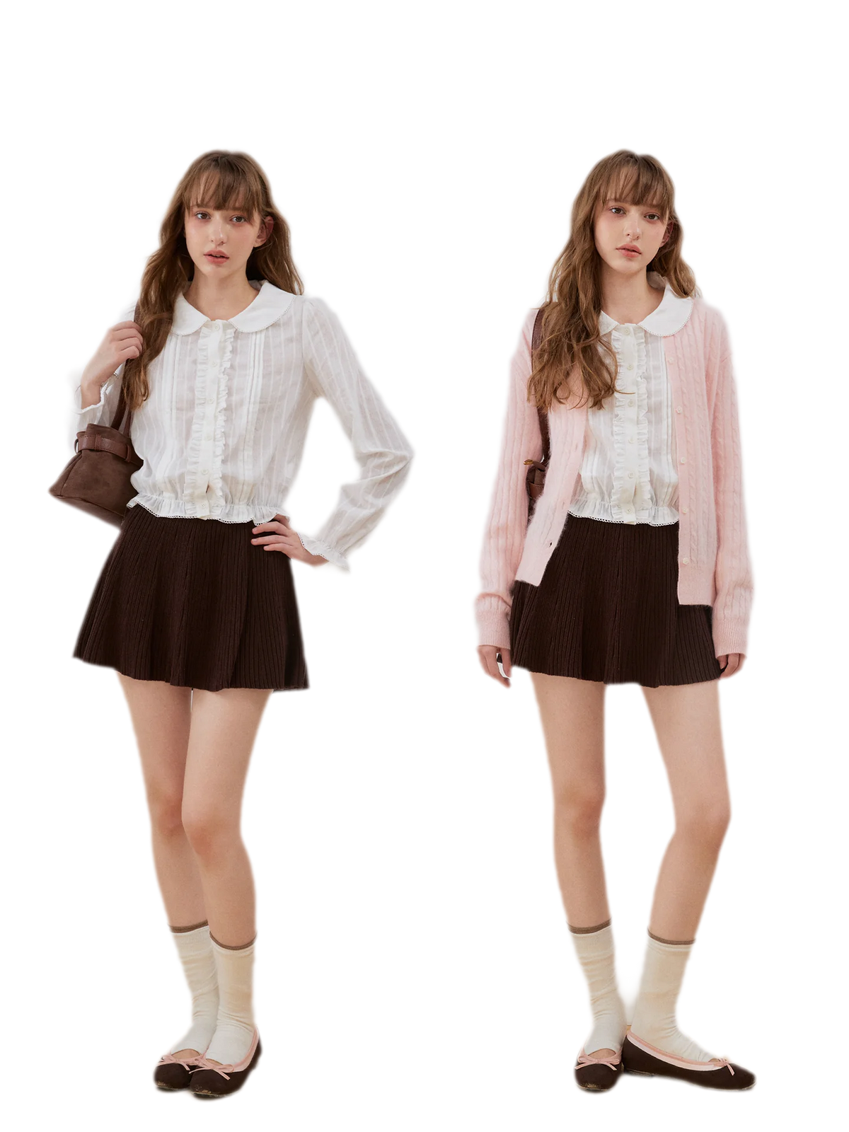 Textured Ruffle Cropped Shirt