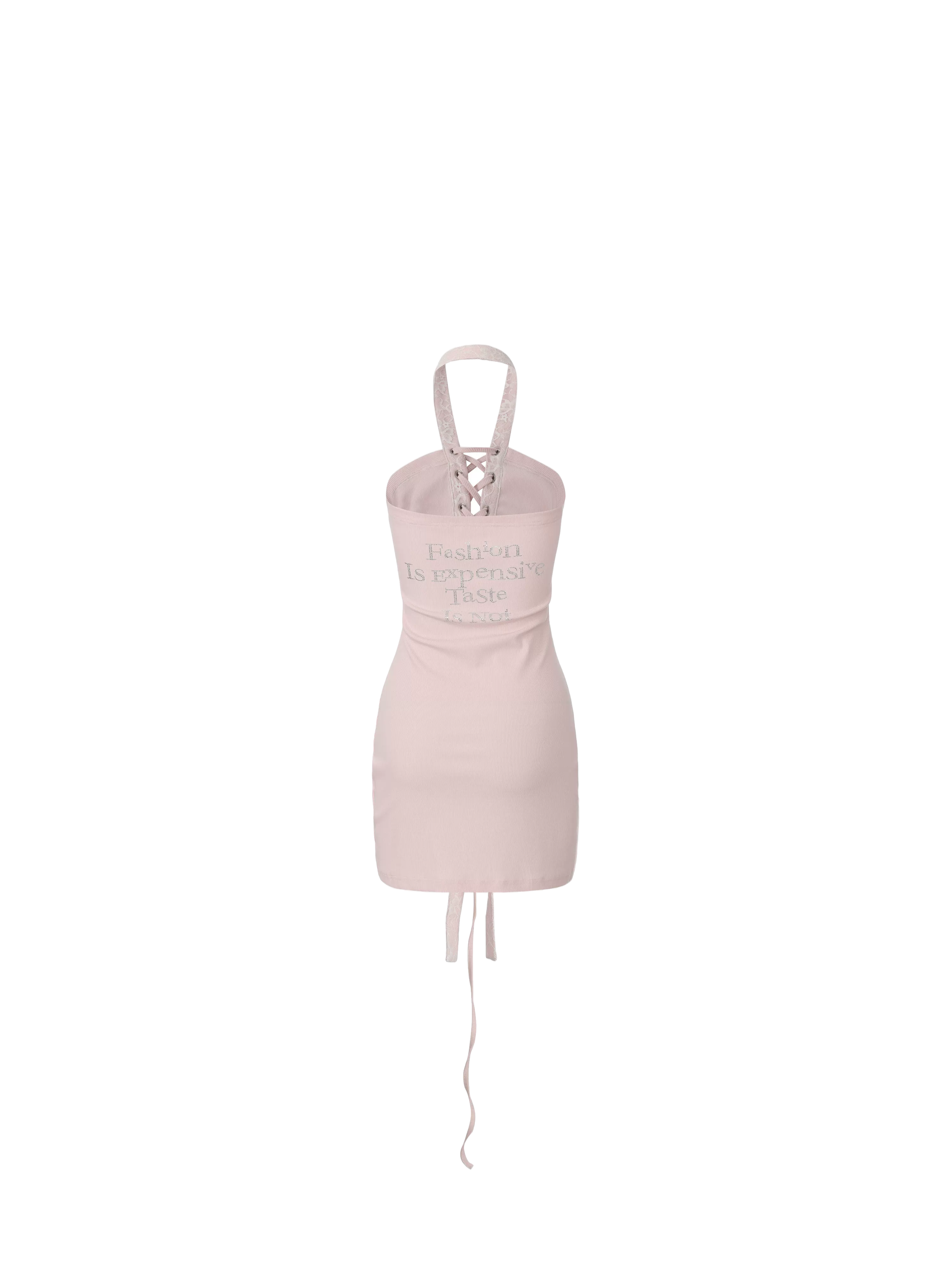 Halter Neck Reversible Lace Dress
