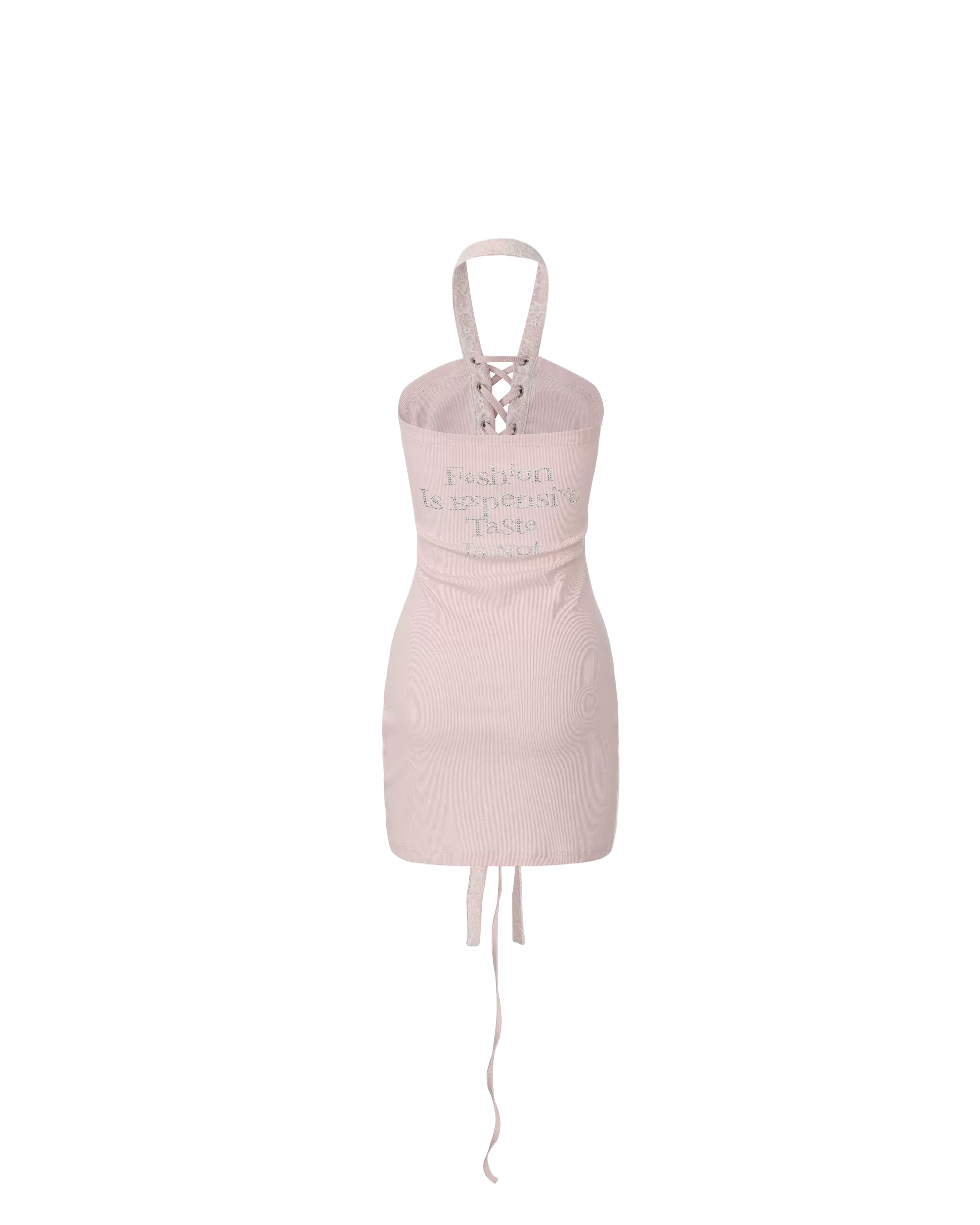 Halter Neck Reversible Lace Dress