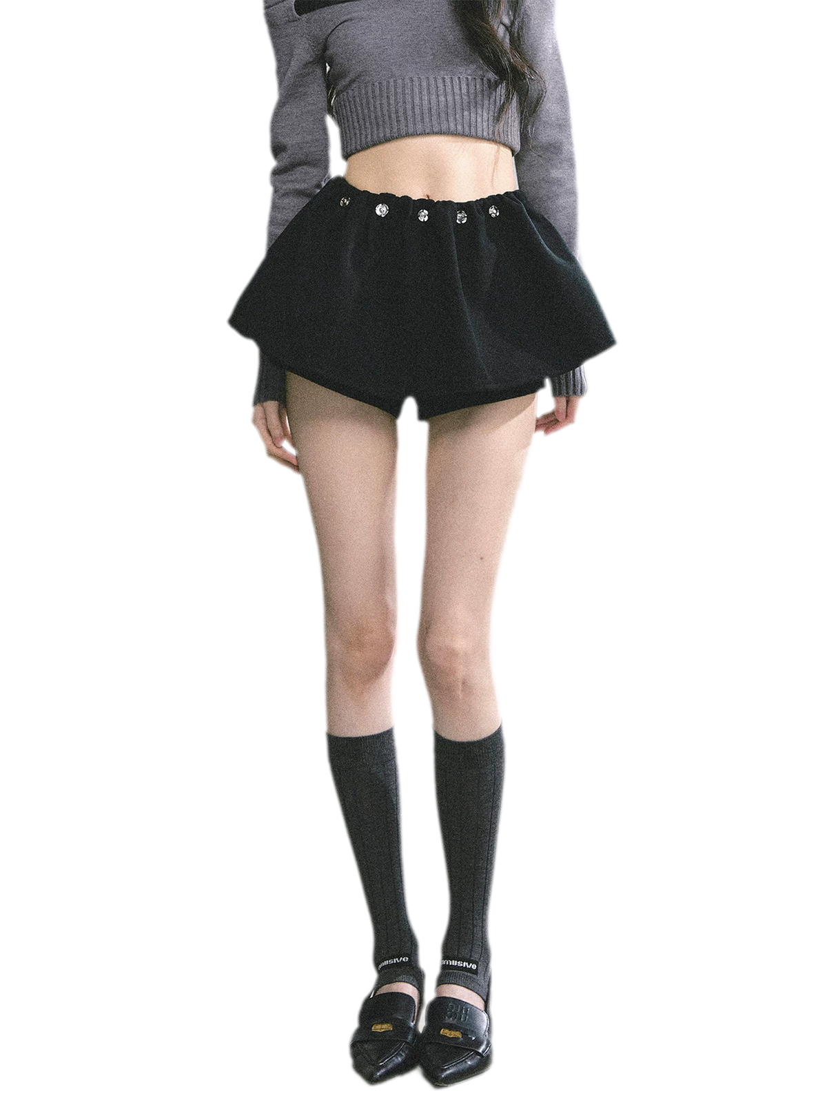 Wool Balloon A-Line Skirt