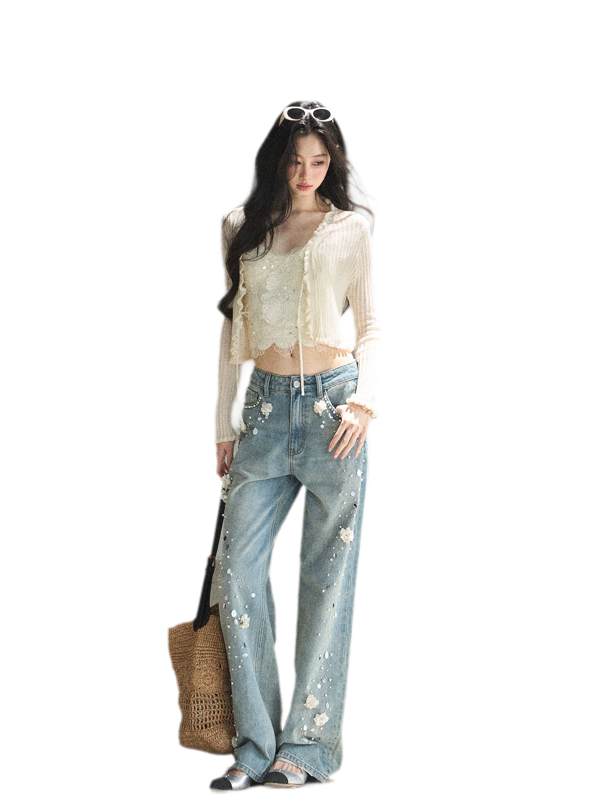 Lace Camisole Knit Set