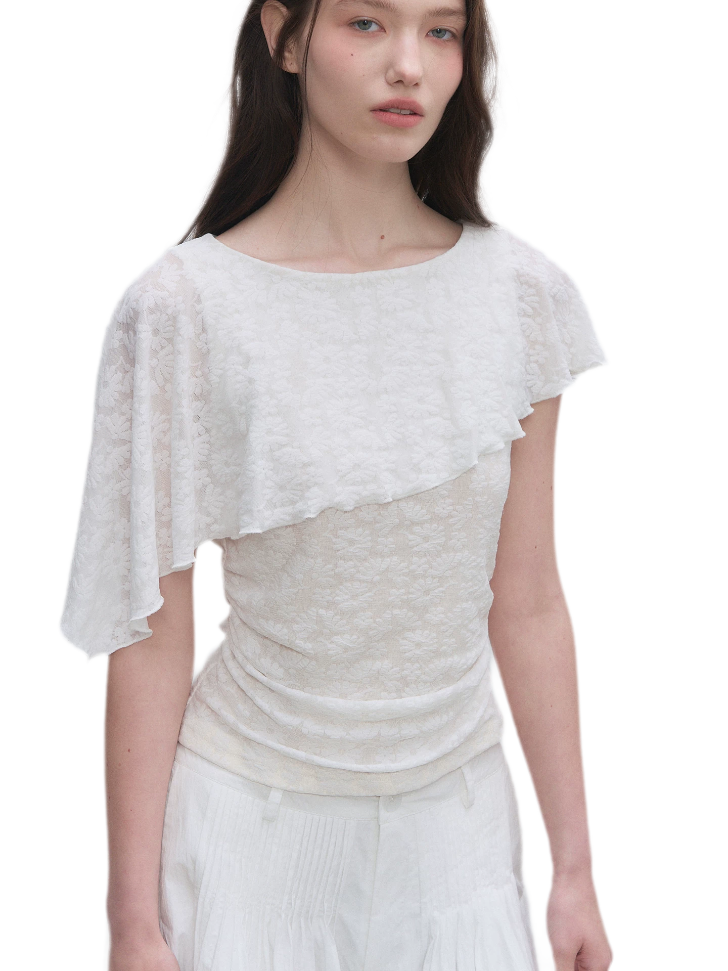 Jacquard Cape Top
