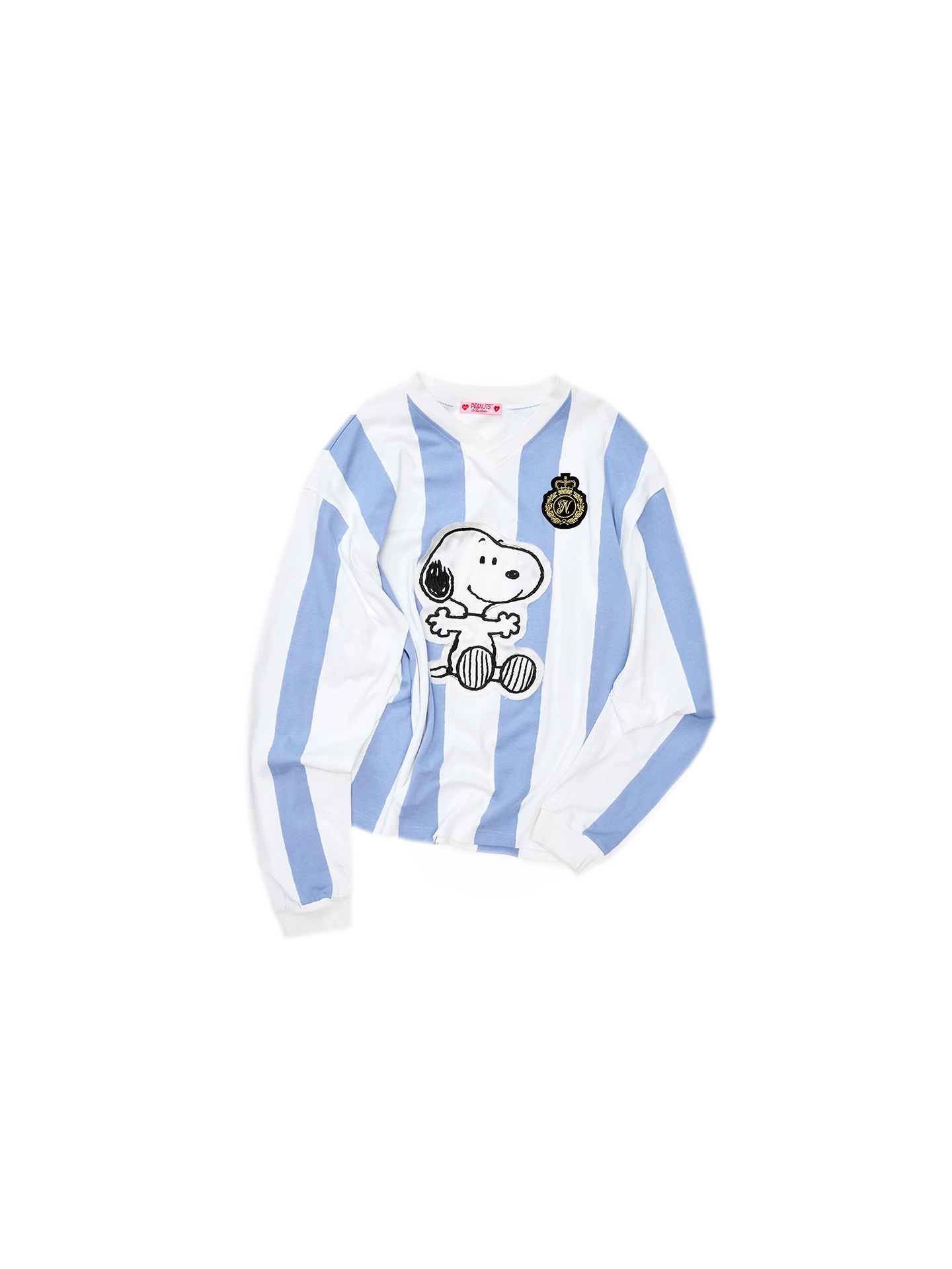 Retro Embroidered Striped T-Shirt