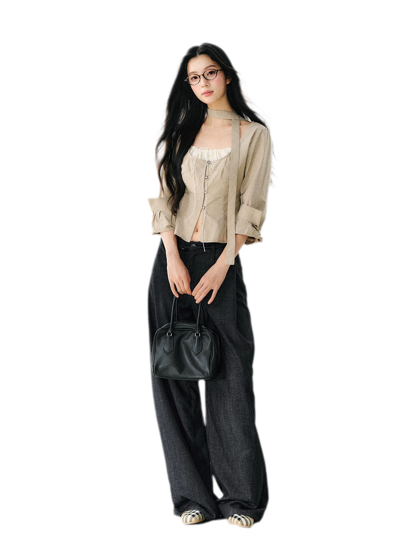 Halter Scarf Shirt Blouse