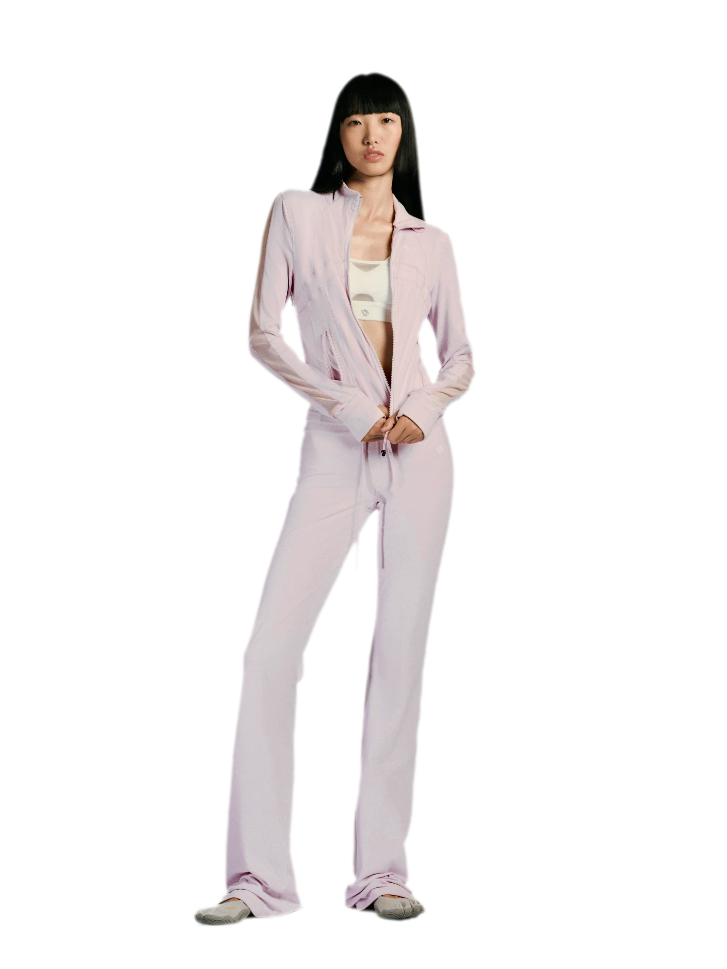 Lace Trim Slim Pants