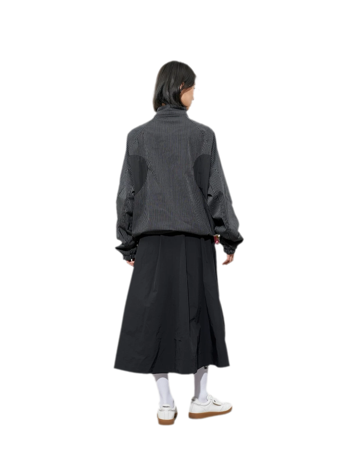 Checked Zip Pullover Jacket