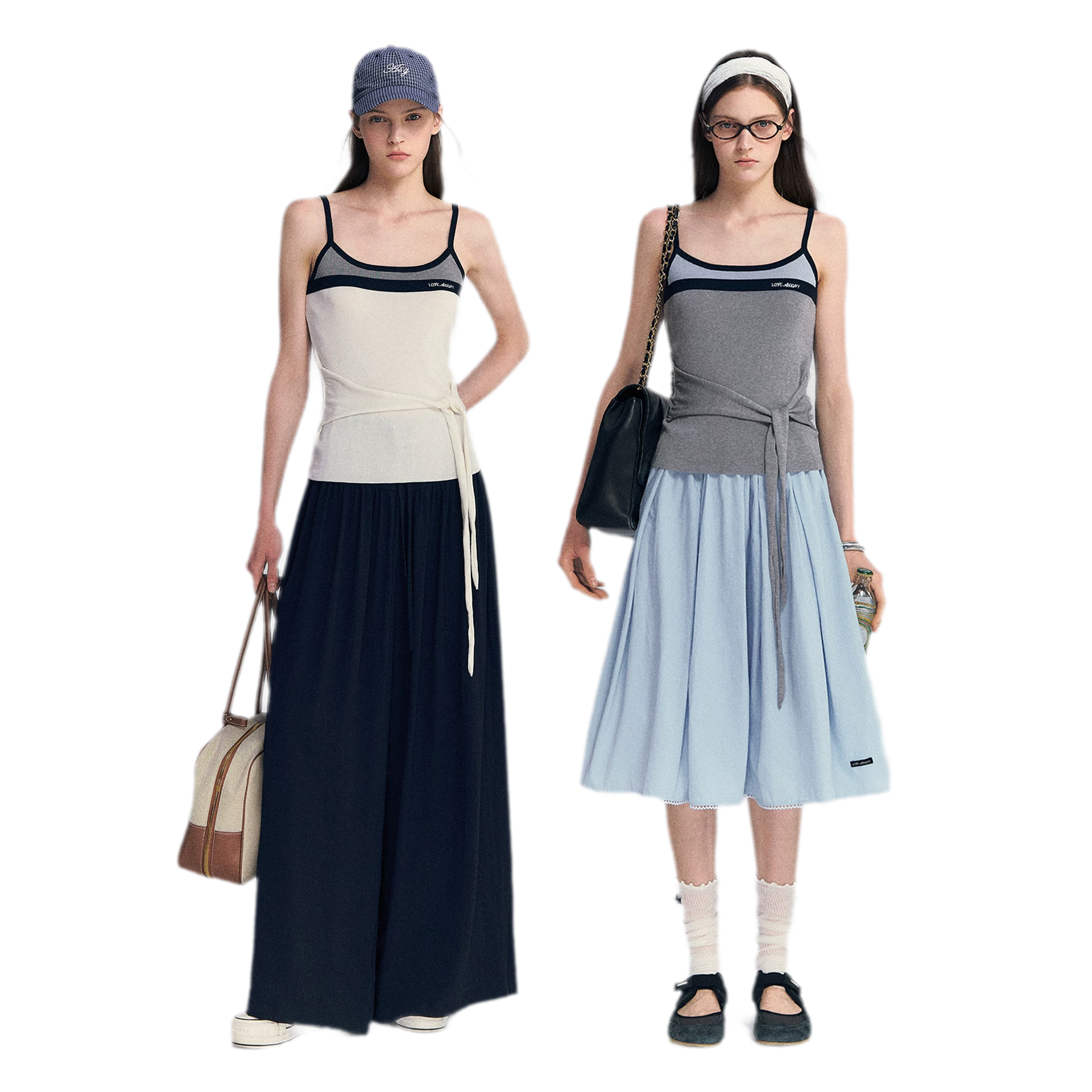 Lyocell Contrast Tie Cami