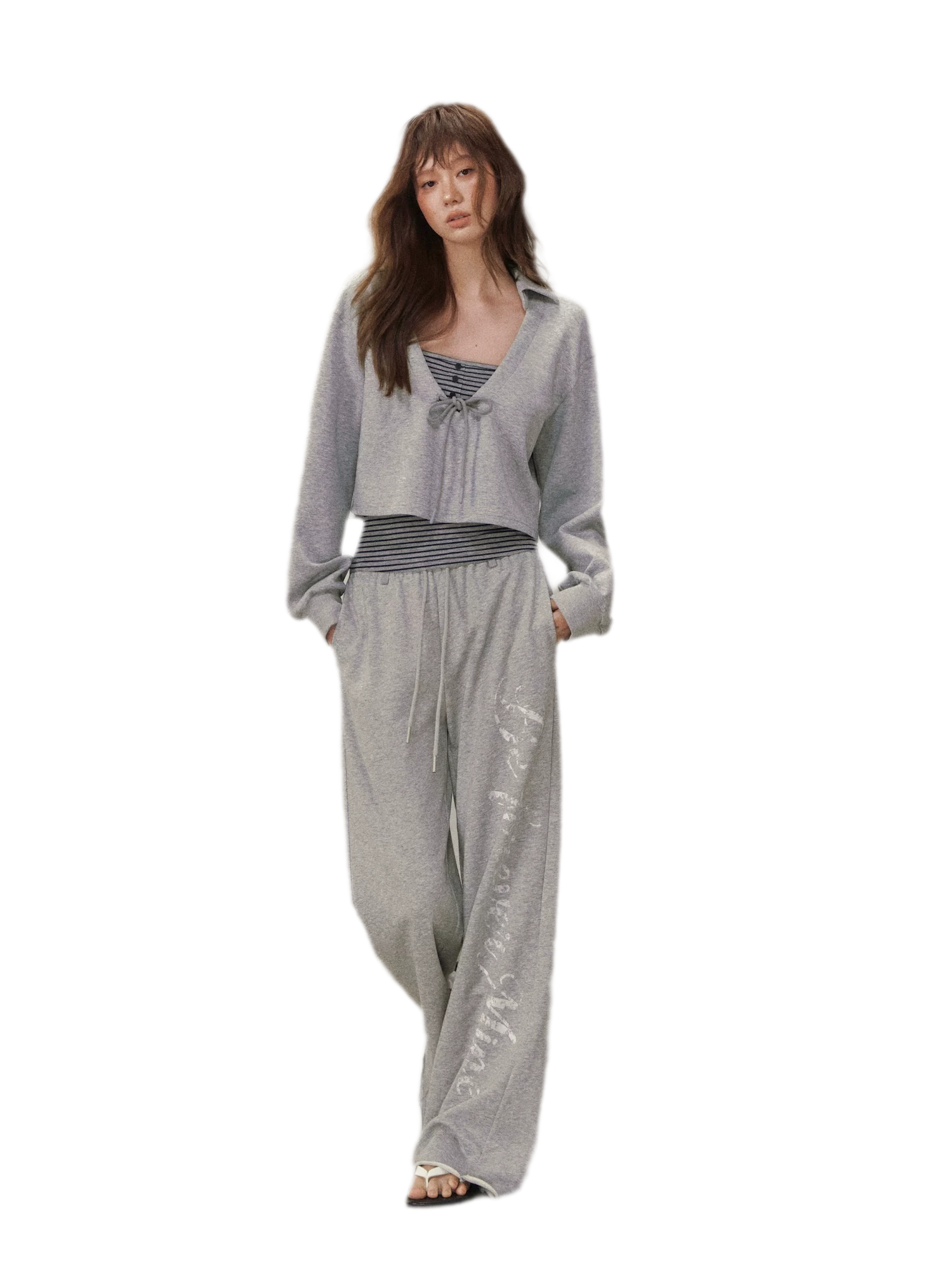 Wide-Leg Graphic Pants