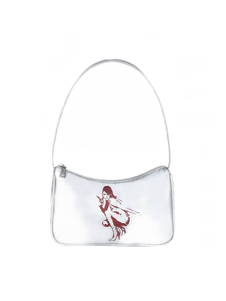 Silver Hobo Handbag
