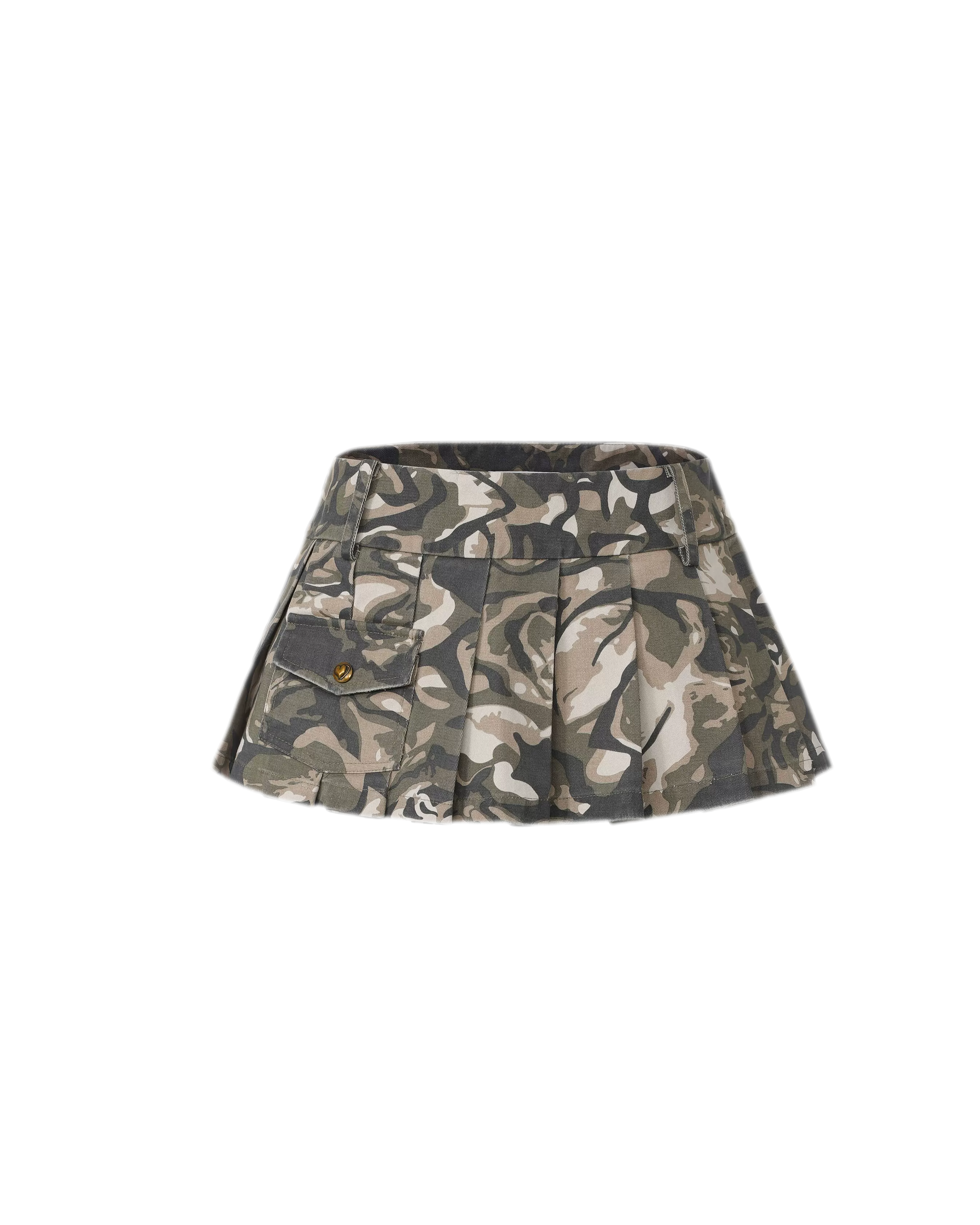 24ANS Camouflage Pleated Mini Skirt – Mini Skirts