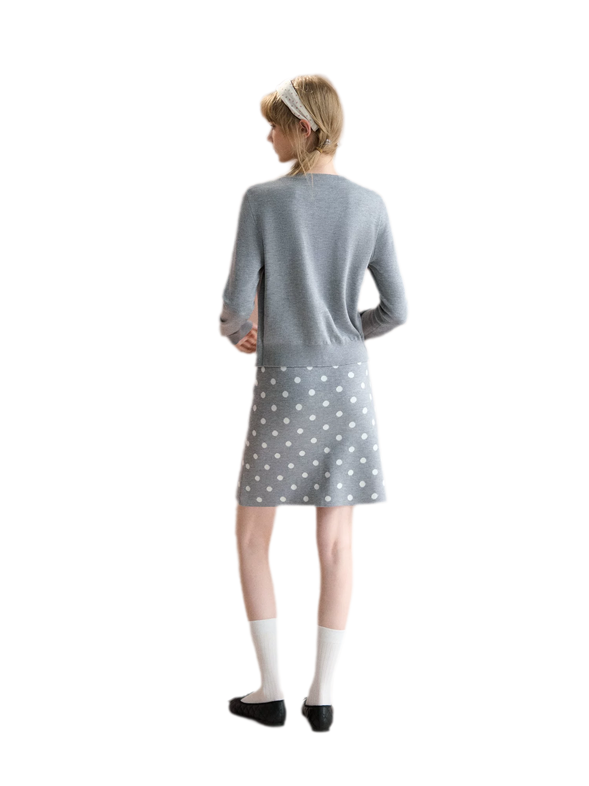 Vintage Polka Dot Knit Set