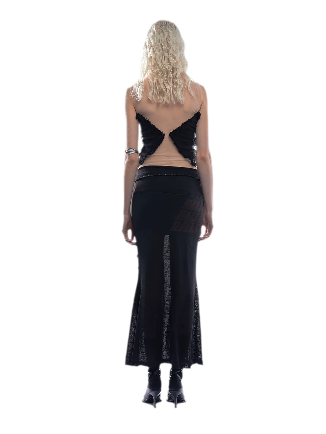 Flocked Patchwork Cropped Tank Top