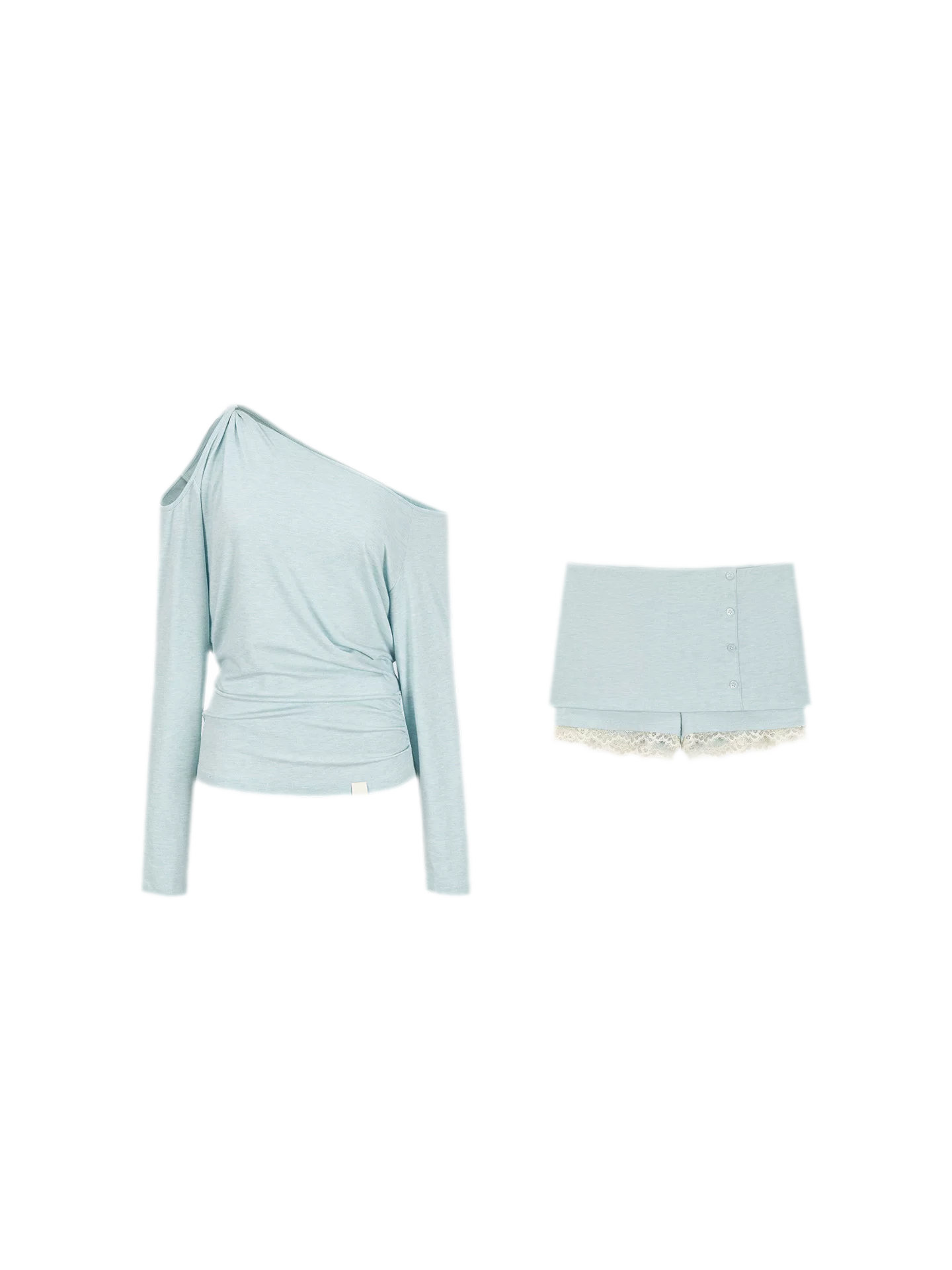 Mambo Signal One-Shoulder Top & Skort